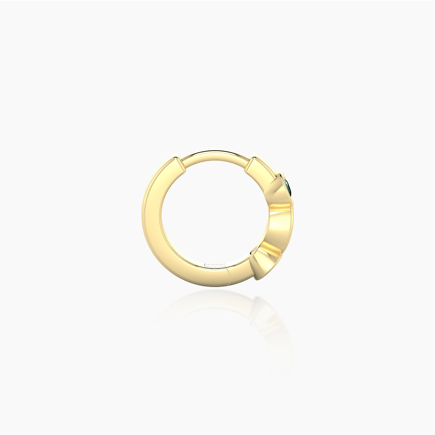 Epona | 18k Yellow Gold 6.5 mm Emerald Hoop Piercing