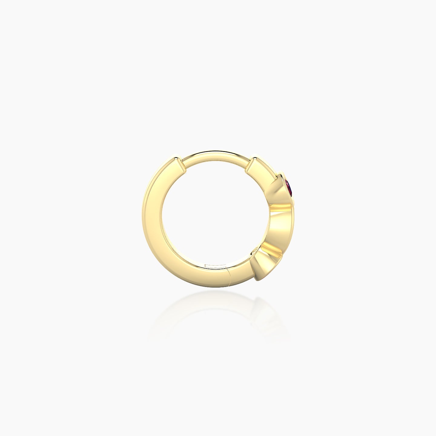 Epona | 18k Yellow Gold 6.5 mm Ruby Hoop Piercing