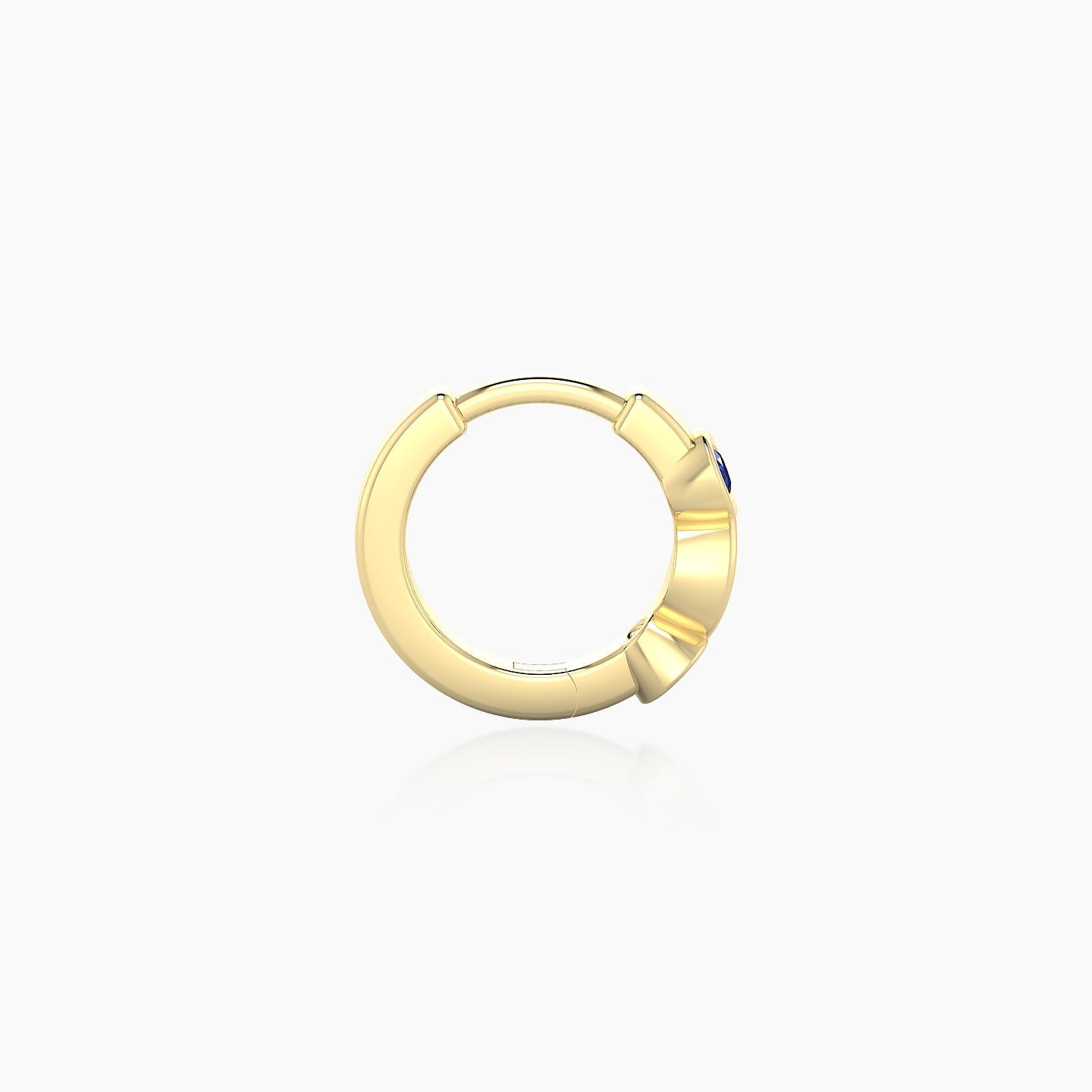 Epona | 18k Yellow Gold 6.5 mm Sapphire & Diamond Hoop Piercing