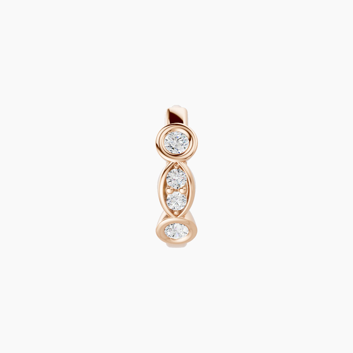 Epona | 18k Rose Gold 6.5 mm Diamond Nose Ring Piercing