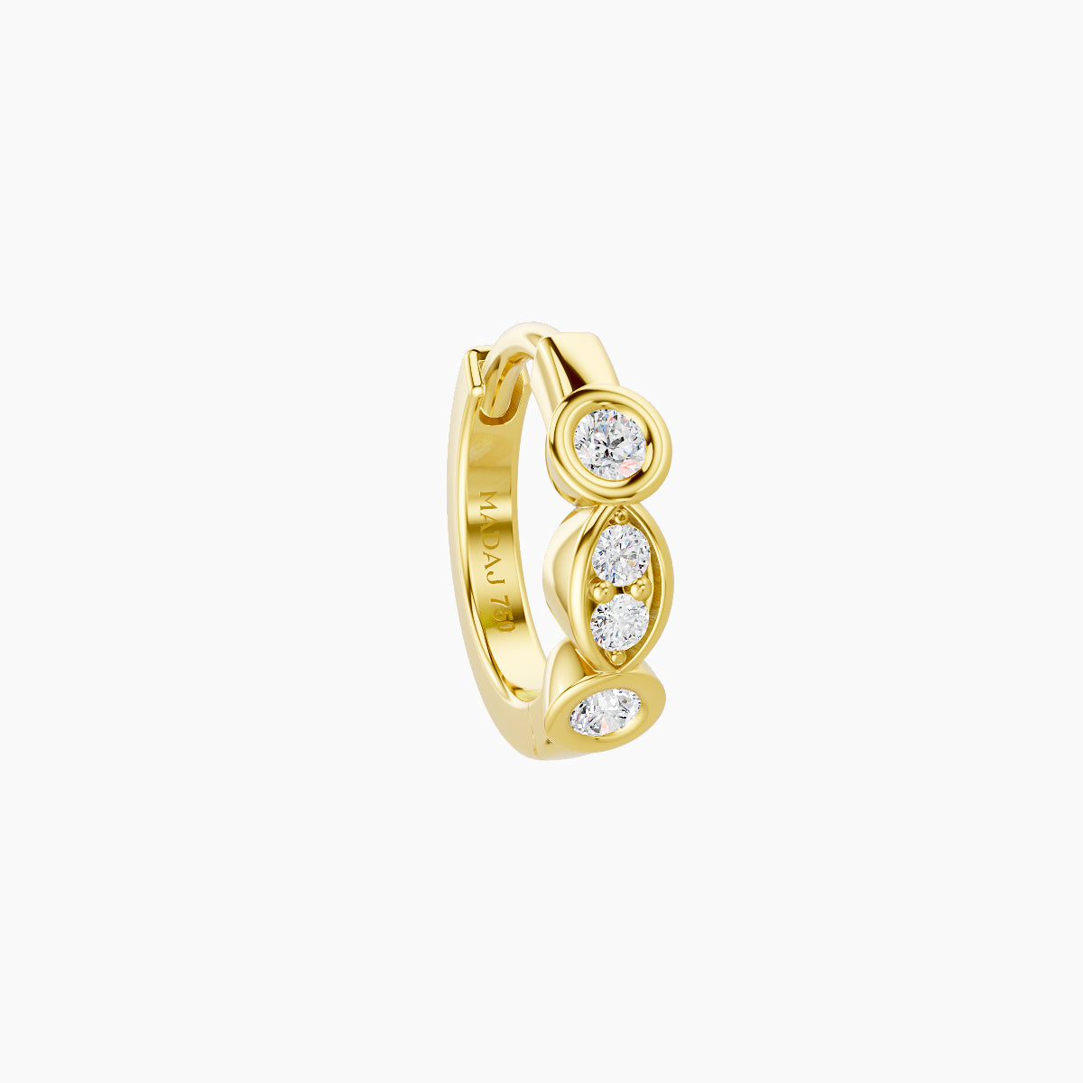 Epona | 18k Yellow Gold 6.5 mm Diamond Nose Ring Piercing