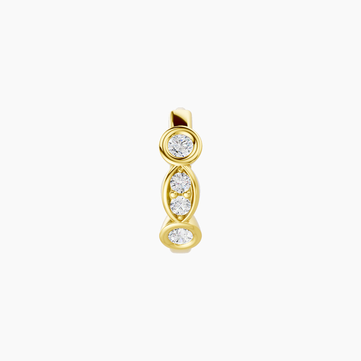 Epona | 18k Yellow Gold 6.5 mm Diamond Nose Ring Piercing
