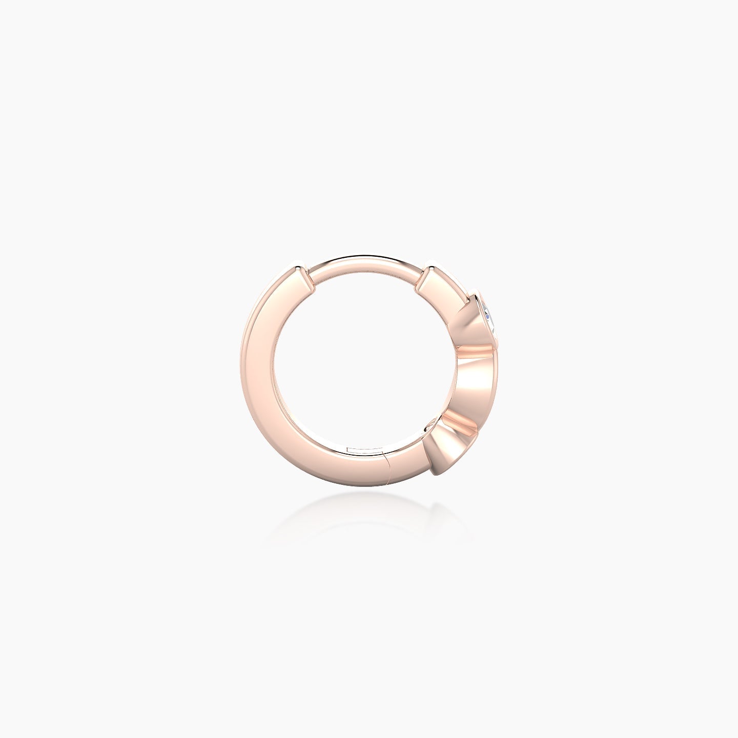 Epona | 18k Rose Gold 6.5 mm Diamond Nose Ring Piercing