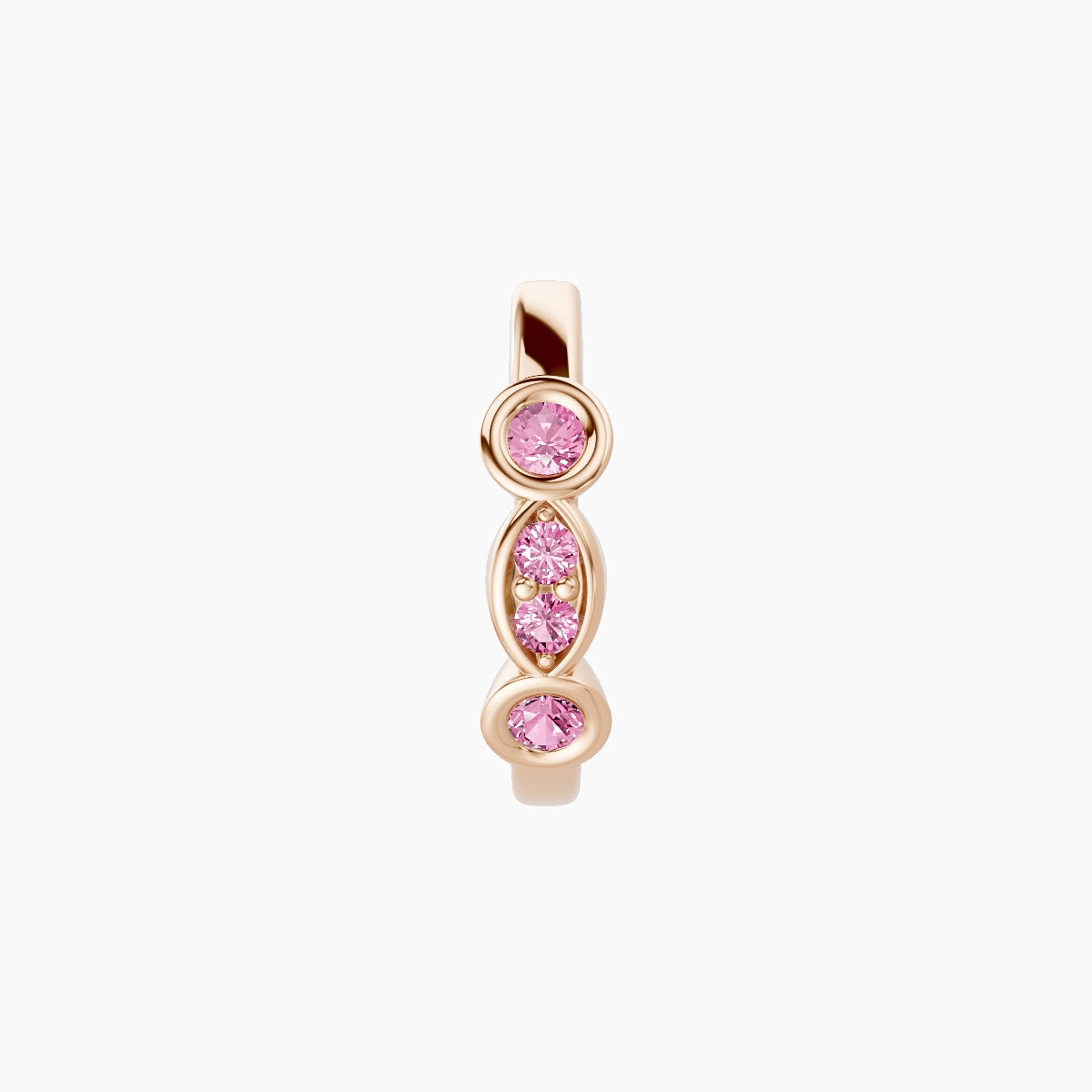 Epona | 18k Rose Gold 8 mm Pink Sapphire Hoop Piercing