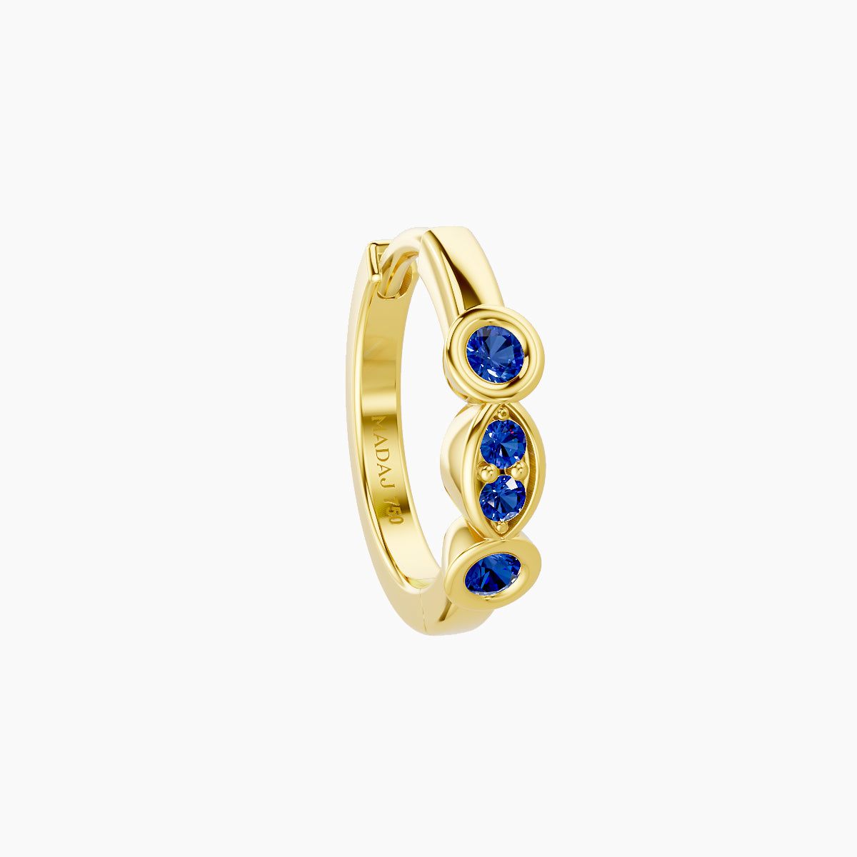 Epona | 18k Yellow Gold 8 mm Sapphire Hoop Piercing