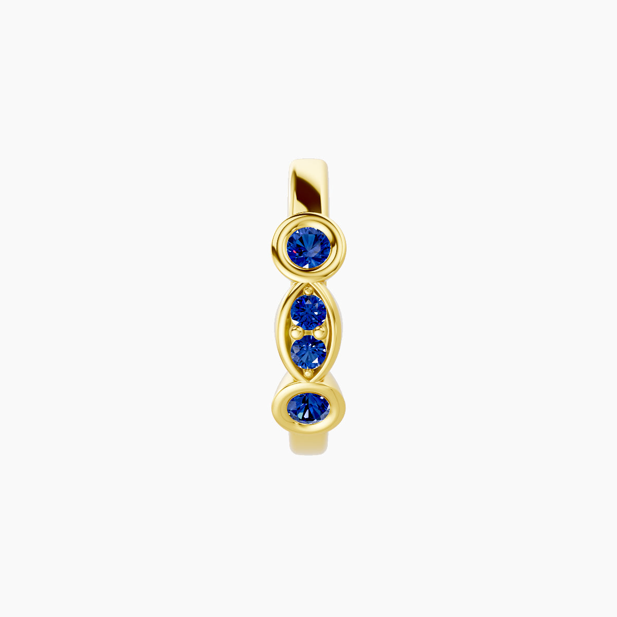 Epona | 18k Yellow Gold 8 mm Sapphire Hoop Piercing
