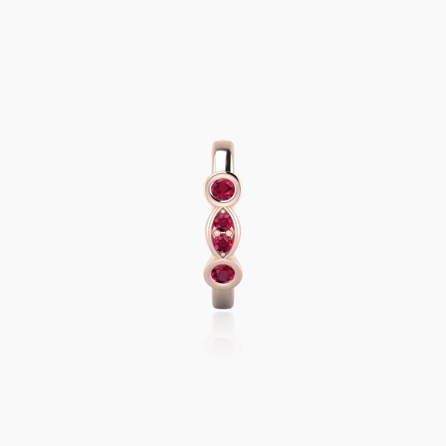 Epona | 18k Rose Gold 8 mm Ruby Hoop Piercing