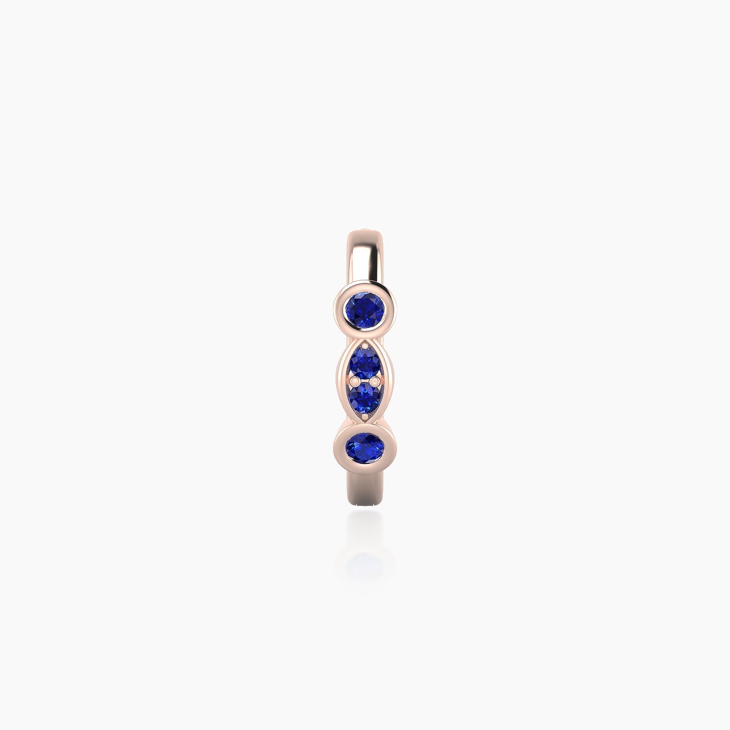 Epona | 18k Rose Gold 8 mm Sapphire Hoop Piercing