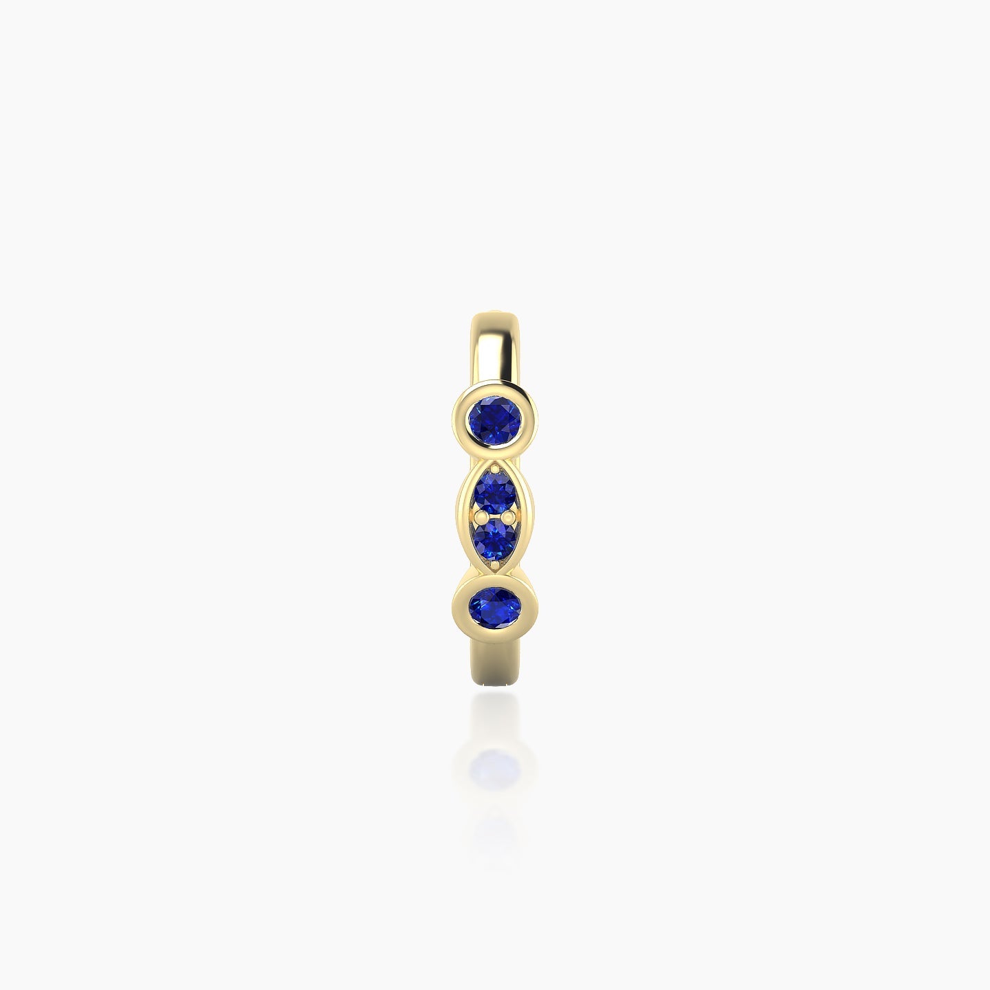 Epona | 18k Yellow Gold 8 mm Sapphire Hoop Piercing