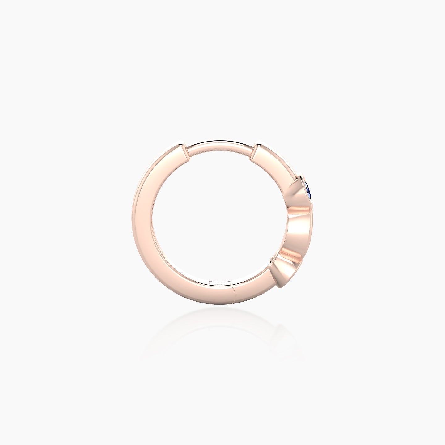 Epona | 18k Rose Gold 8 mm Sapphire & Diamond Hoop Piercing