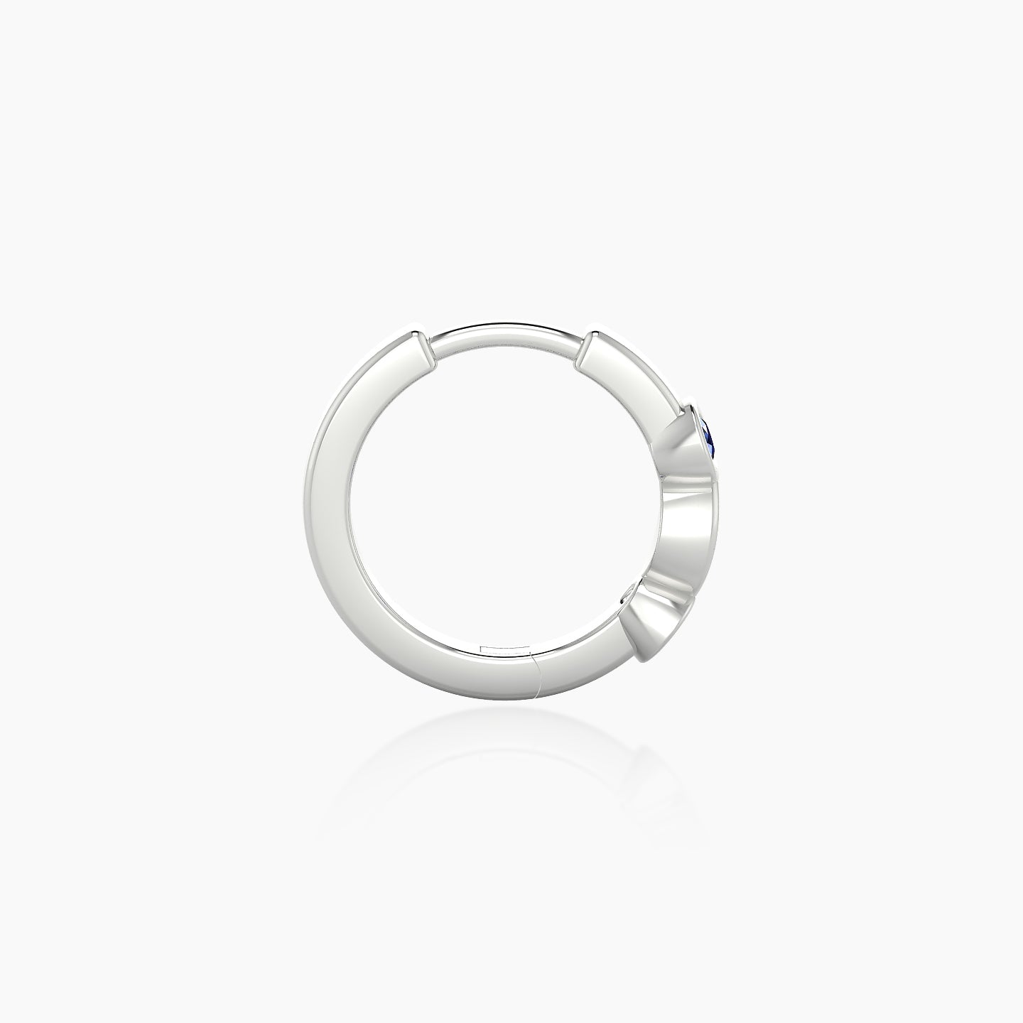 Epona | 18k White Gold 8 mm Sapphire Hoop Piercing