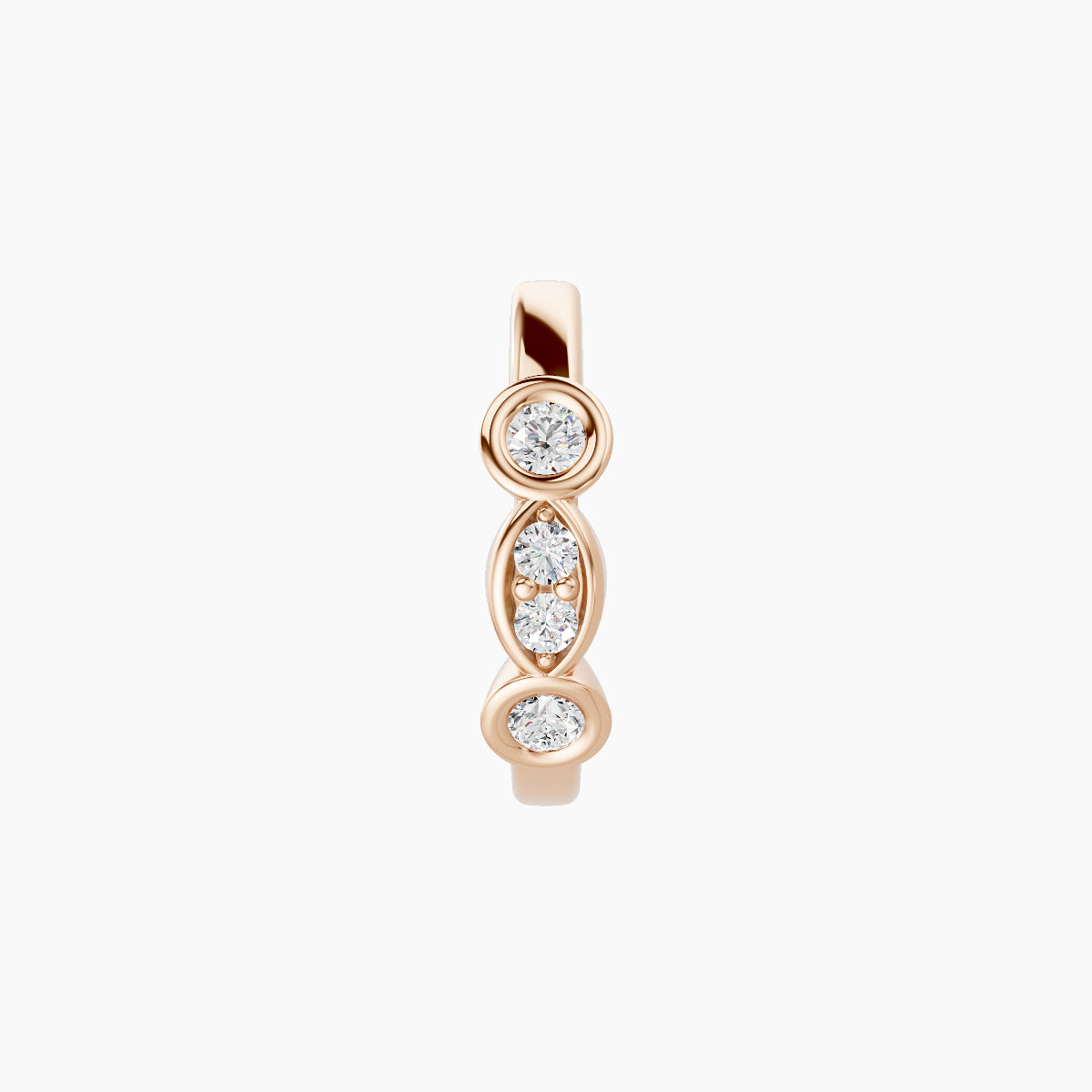 Epona | 18k Rose Gold 8 mm Diamond Nose Ring Piercing