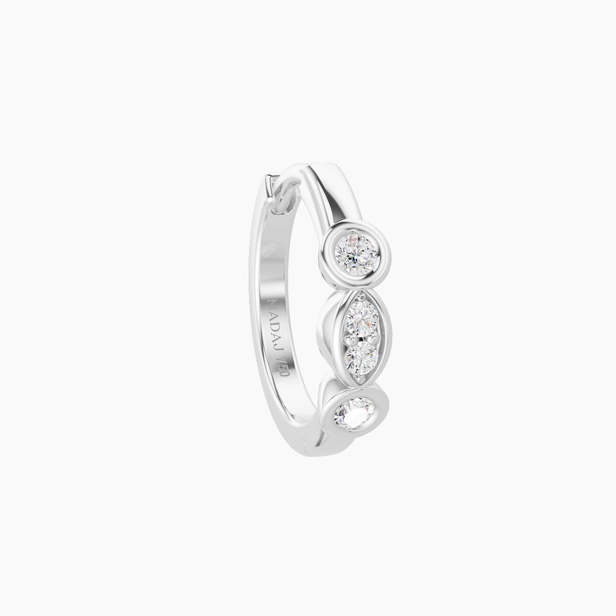 Epona | 18k White Gold 8 mm Diamond Nose Ring Piercing
