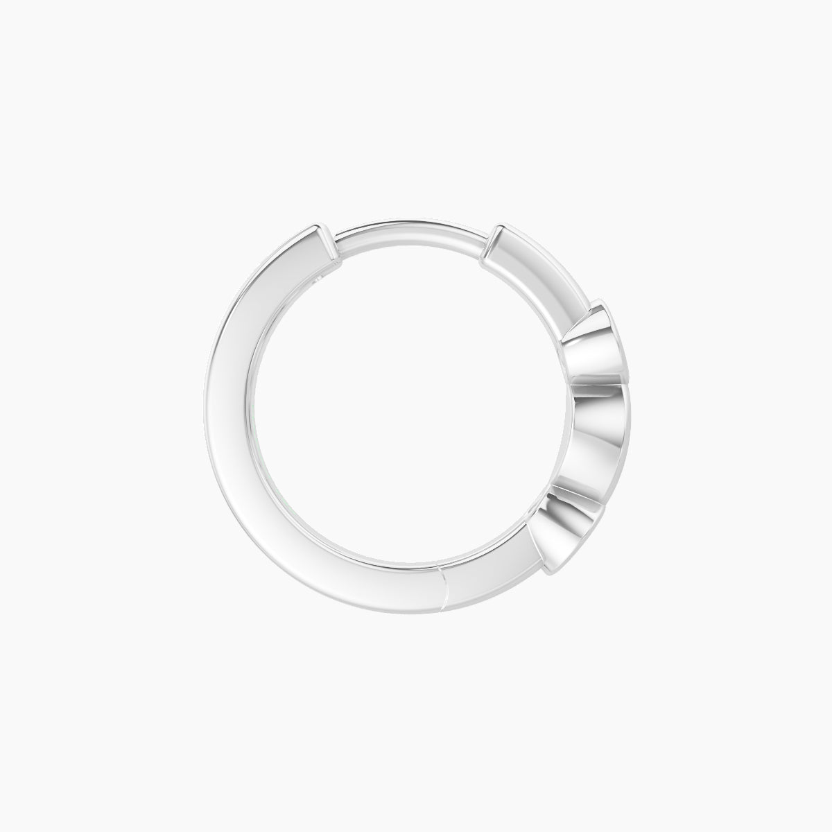 Epona | 18k White Gold 8 mm Diamond Nose Ring Piercing