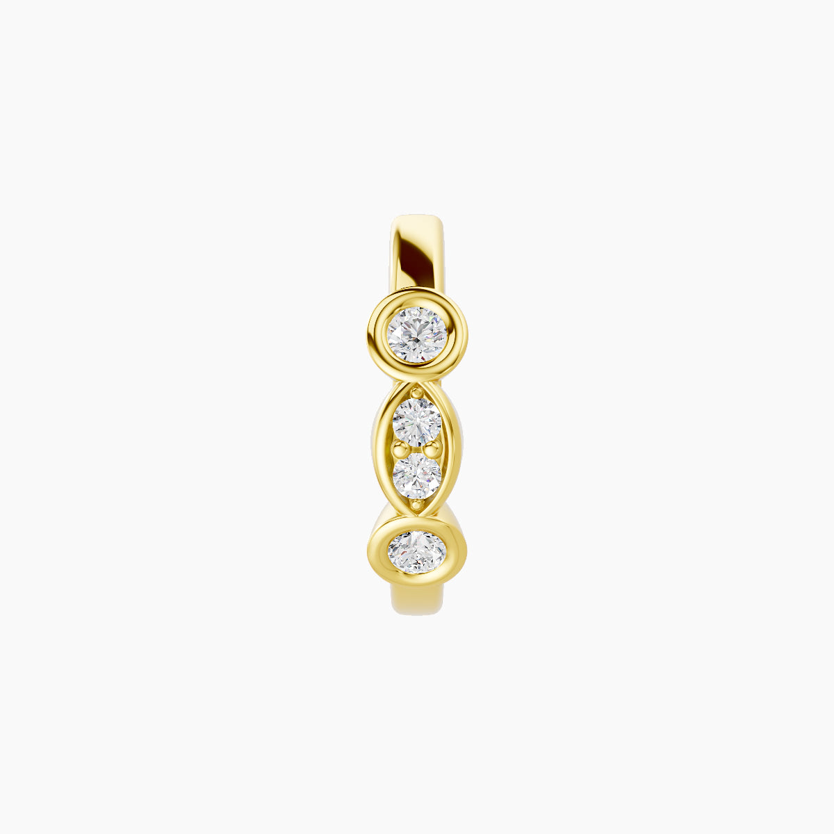 Epona | 18k Yellow Gold 8 mm Diamond Nose Ring Piercing