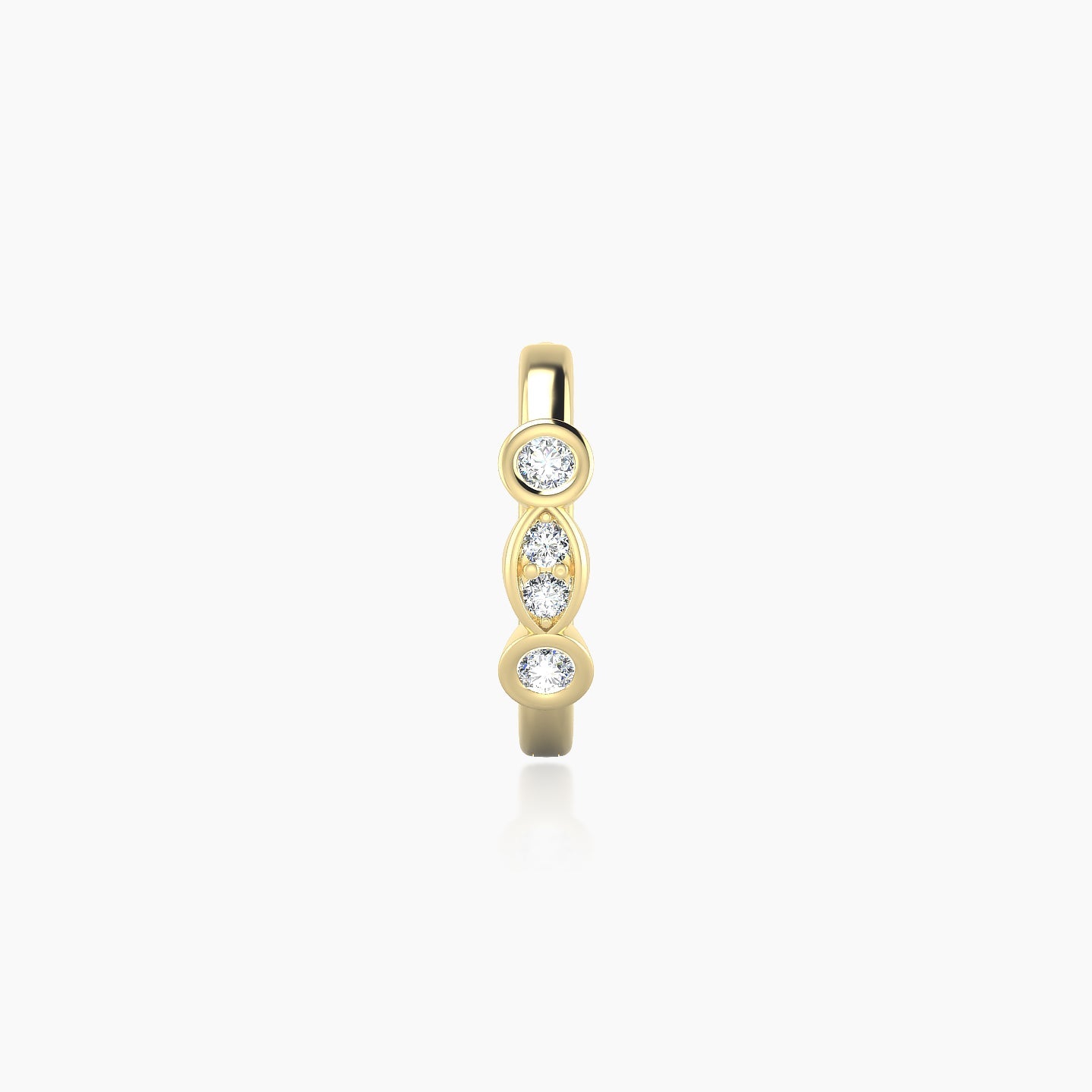 Epona | 18k Yellow Gold 8 mm Diamond Nose Ring Piercing