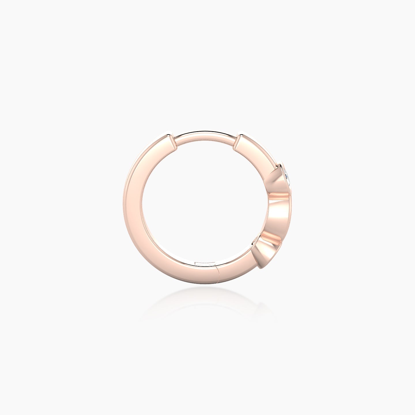 Epona | 18k Rose Gold 8 mm Diamond Nose Ring Piercing