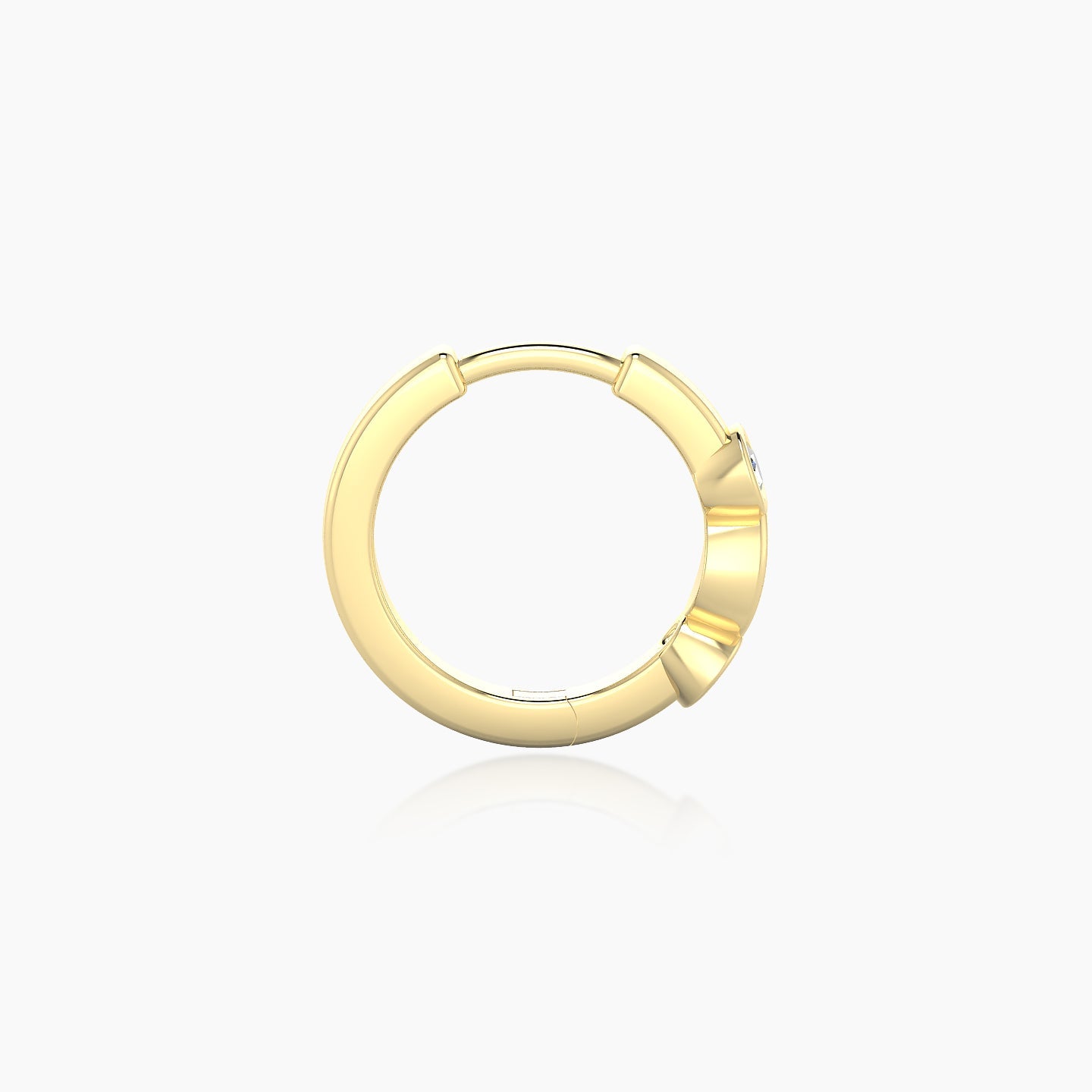 Epona | 18k Yellow Gold 8 mm Diamond Nose Ring Piercing