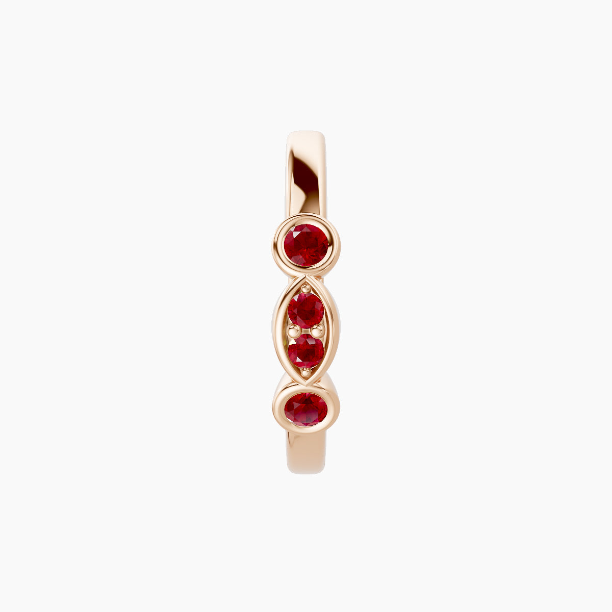 Epona | 18k Rose Gold 9.5 mm Ruby Hoop Piercing