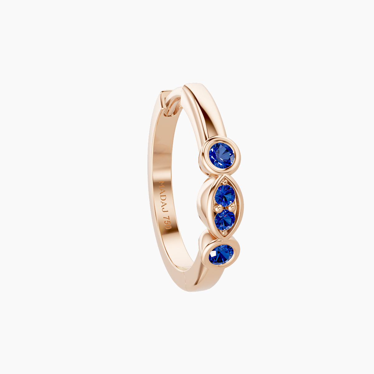 Epona | 18k Rose Gold 9.5 mm Sapphire Hoop Piercing