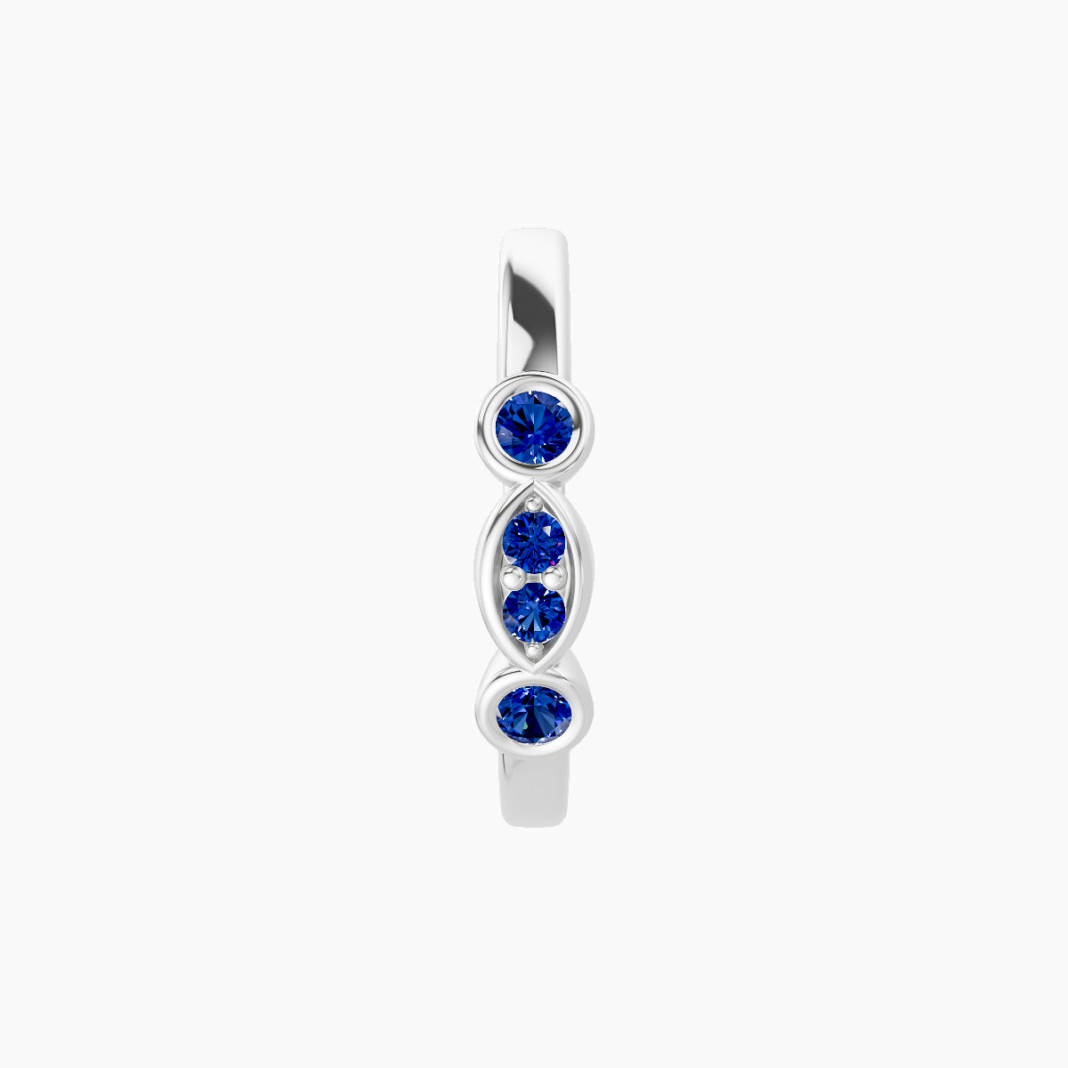 Epona | 18k White Gold 9.5 mm Sapphire Hoop Piercing