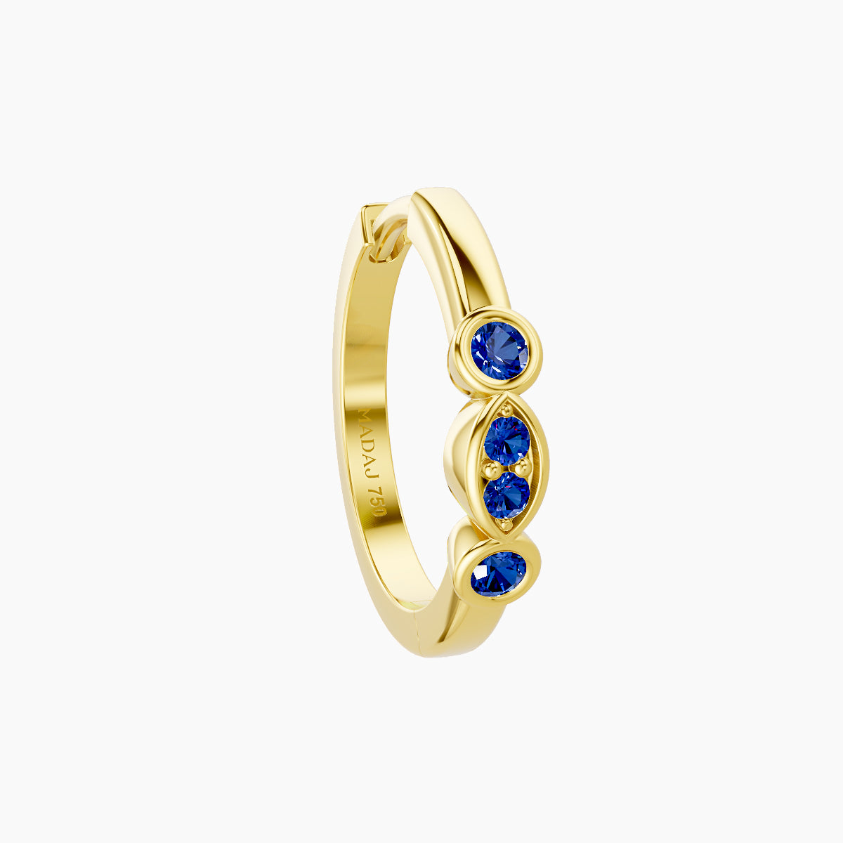 Epona | 18k Yellow Gold 9.5 mm Sapphire Hoop Piercing