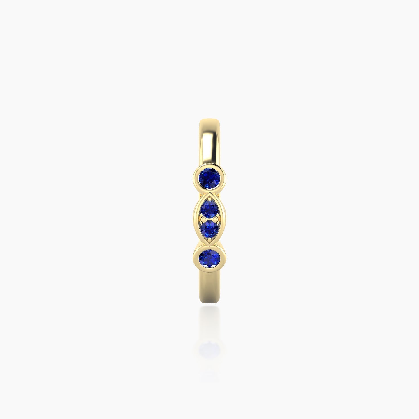 Epona | 18k Yellow Gold 9.5 mm Sapphire Hoop Piercing