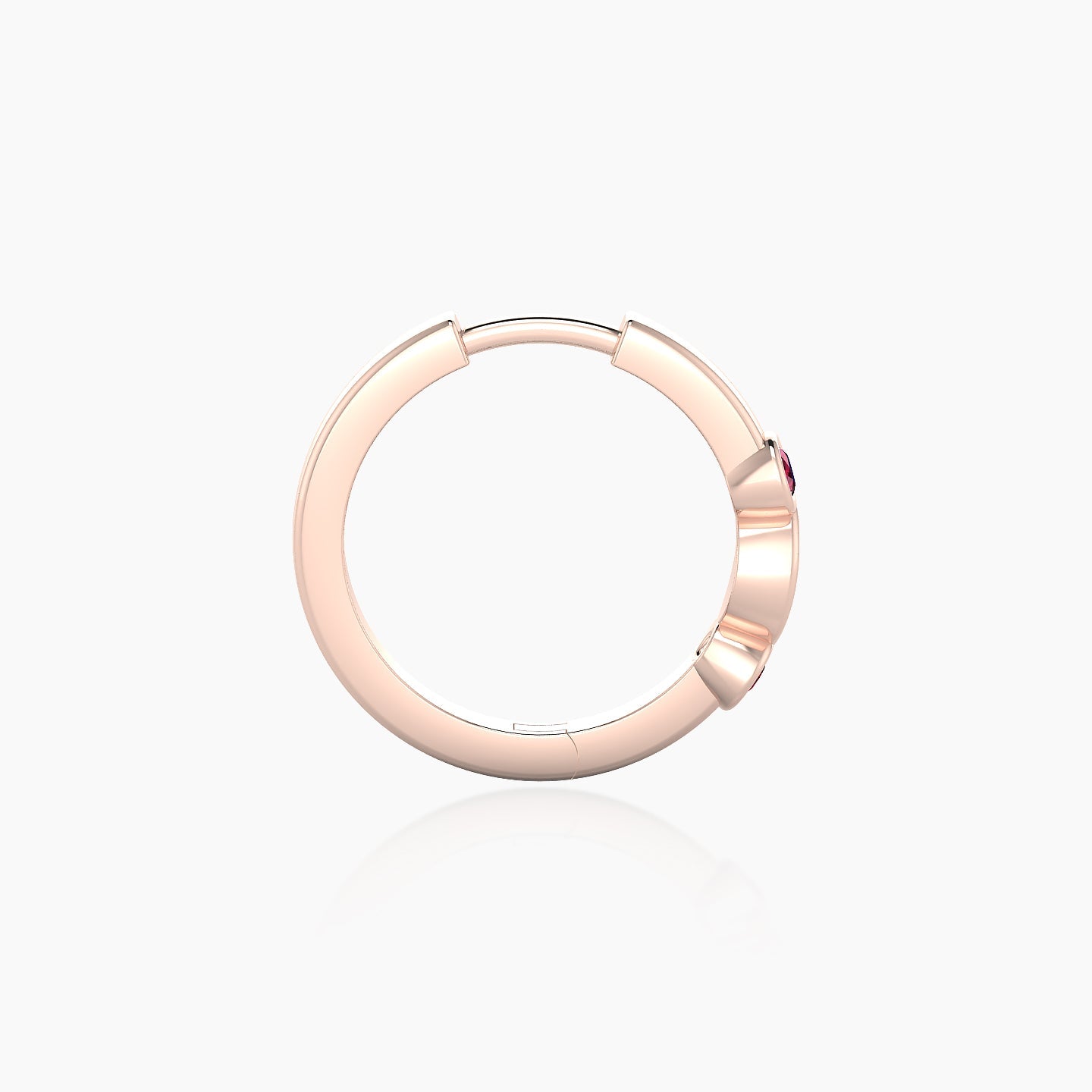 Epona | 18k Rose Gold 9.5 mm Ruby Hoop Piercing