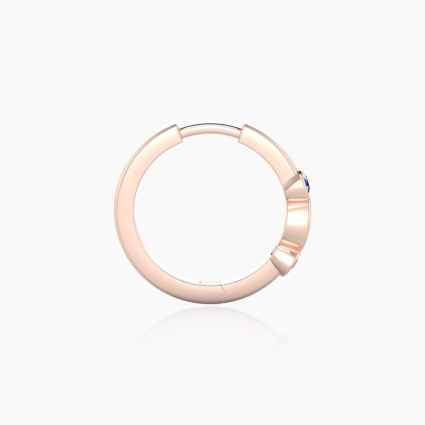 Epona | 18k Rose Gold 9.5 mm Sapphire Hoop Piercing