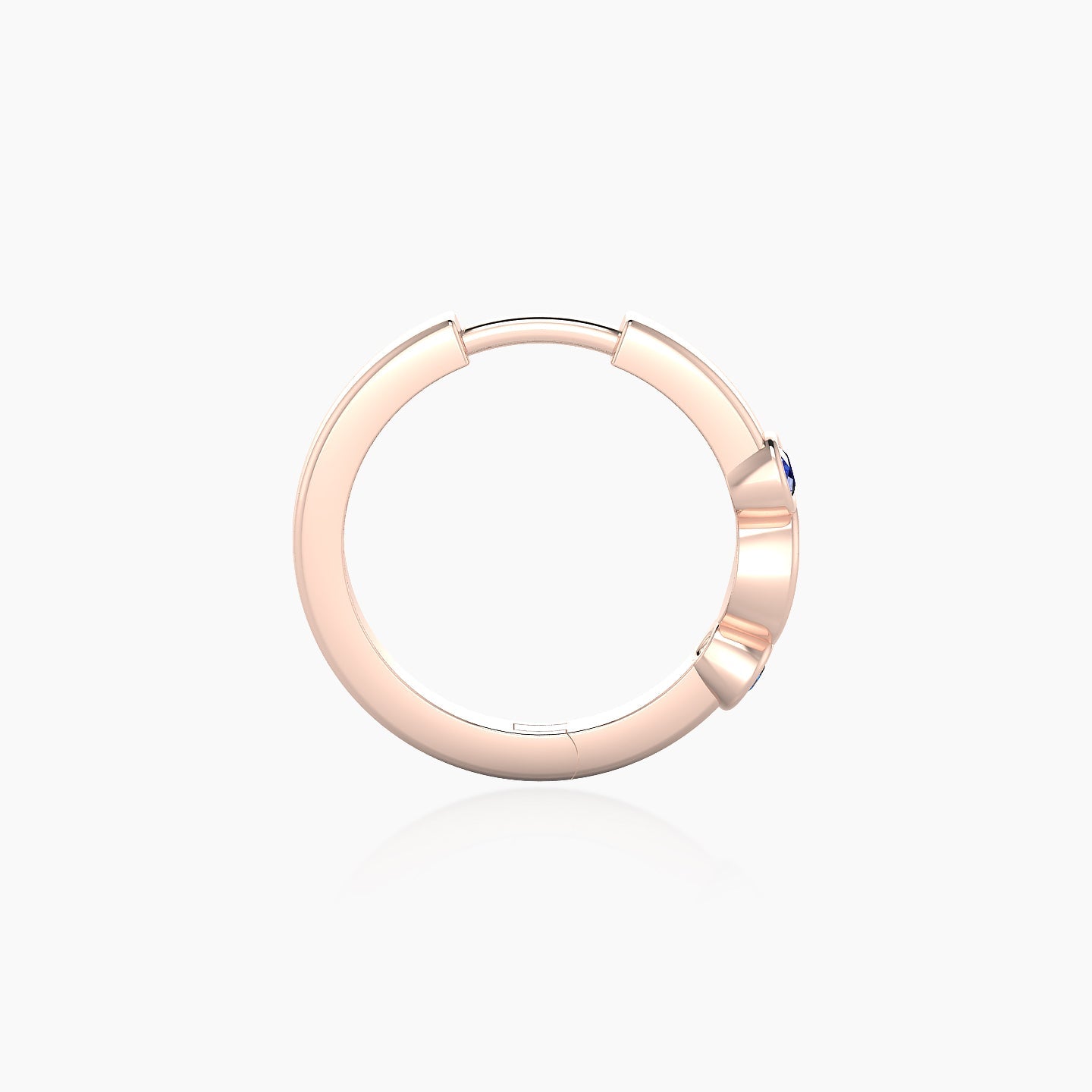 Epona | 18k Rose Gold 9.5 mm Sapphire & Diamond Hoop Piercing