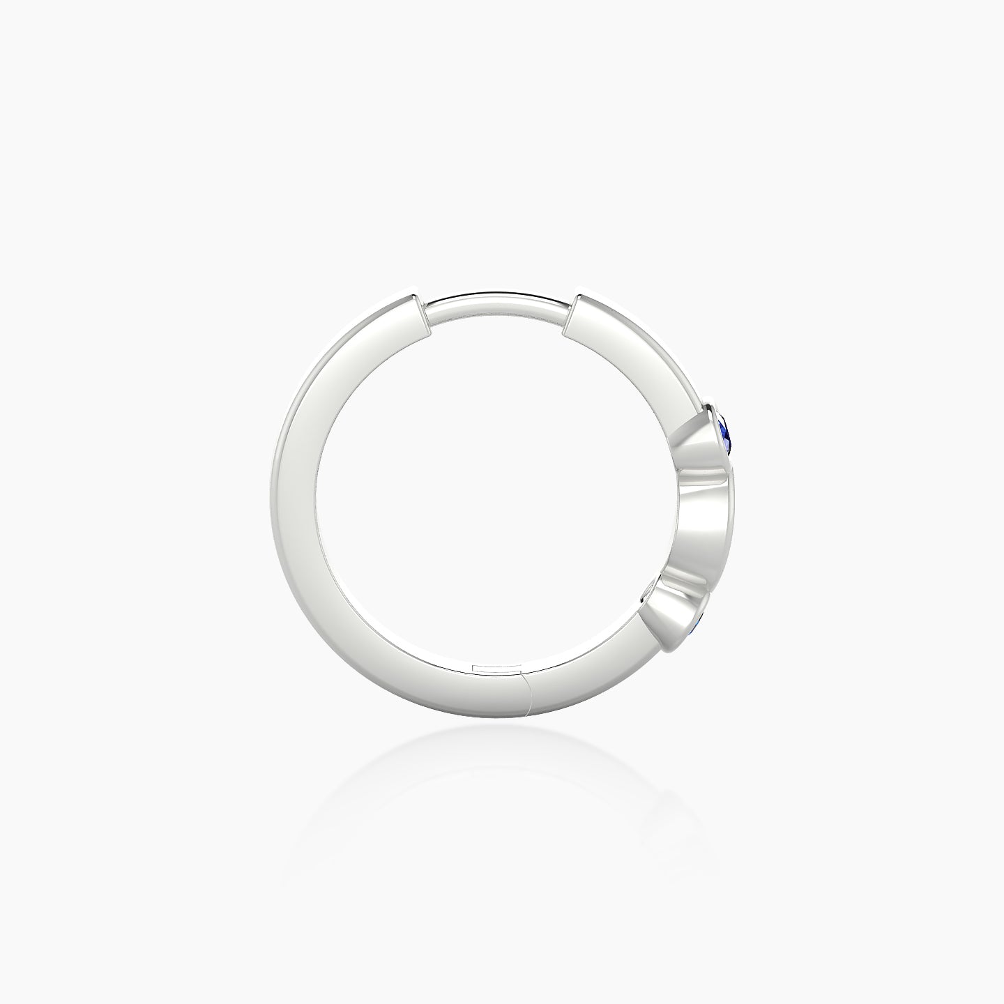 Epona | 18k White Gold 9.5 mm Sapphire Hoop Piercing