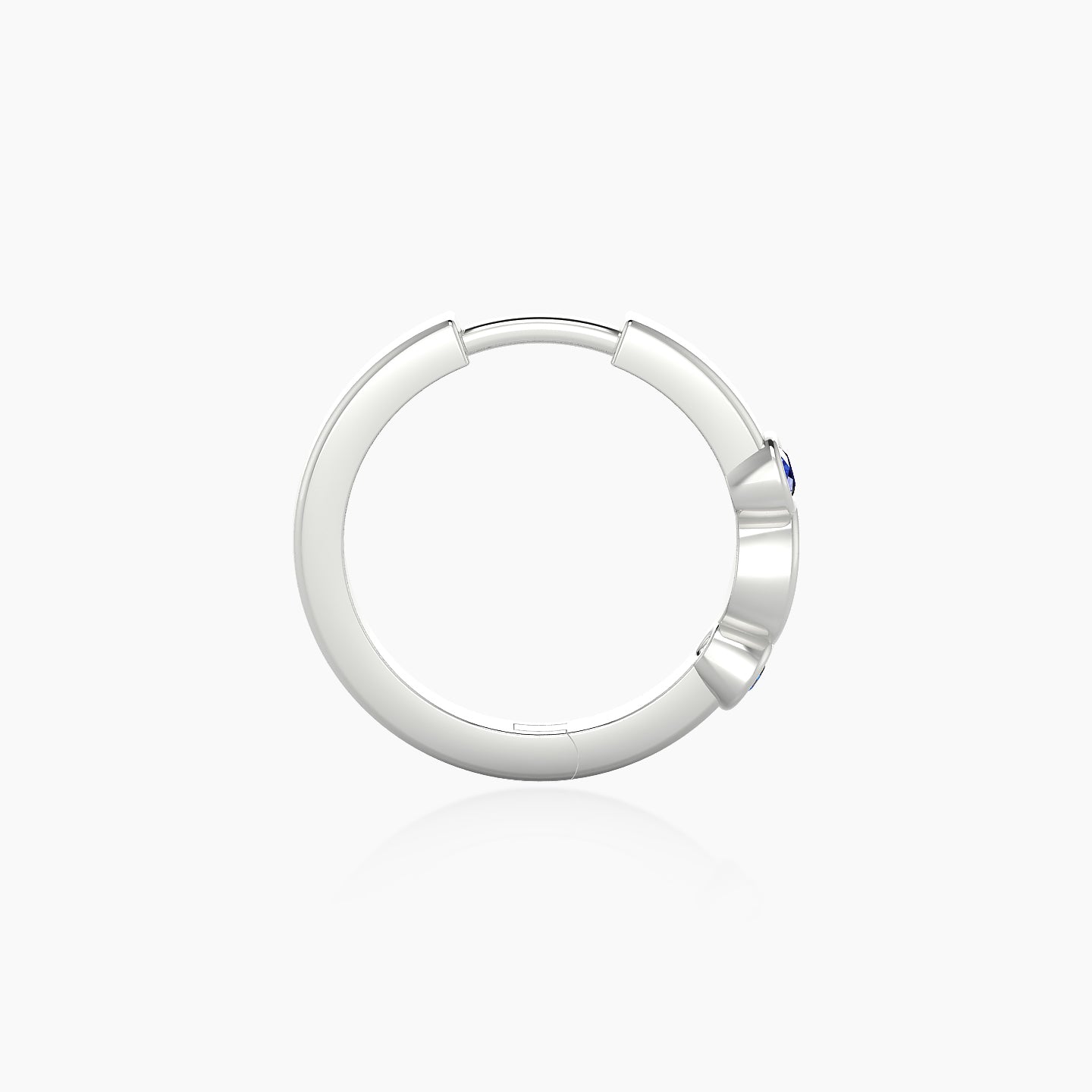 Epona | 18k White Gold 9.5 mm Sapphire & Diamond Hoop Piercing