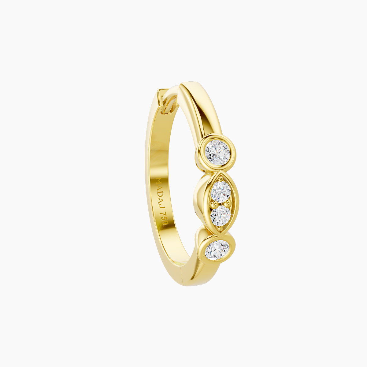 Epona | 18k Yellow Gold 9.5 mm Diamond Nose Ring Piercing
