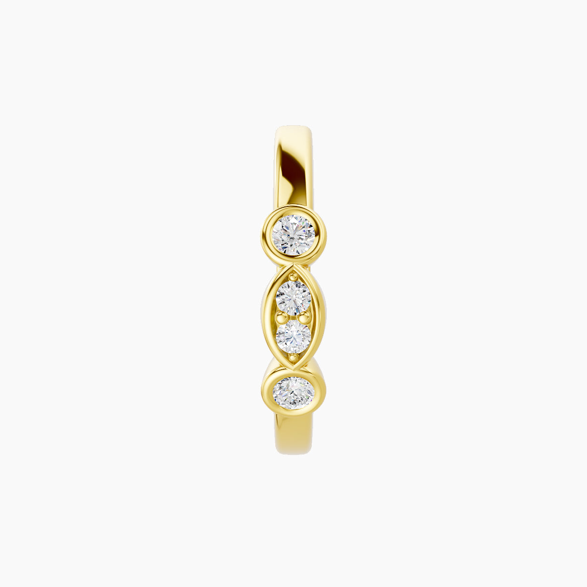 Epona | 18k Yellow Gold 9.5 mm Diamond Nose Ring Piercing