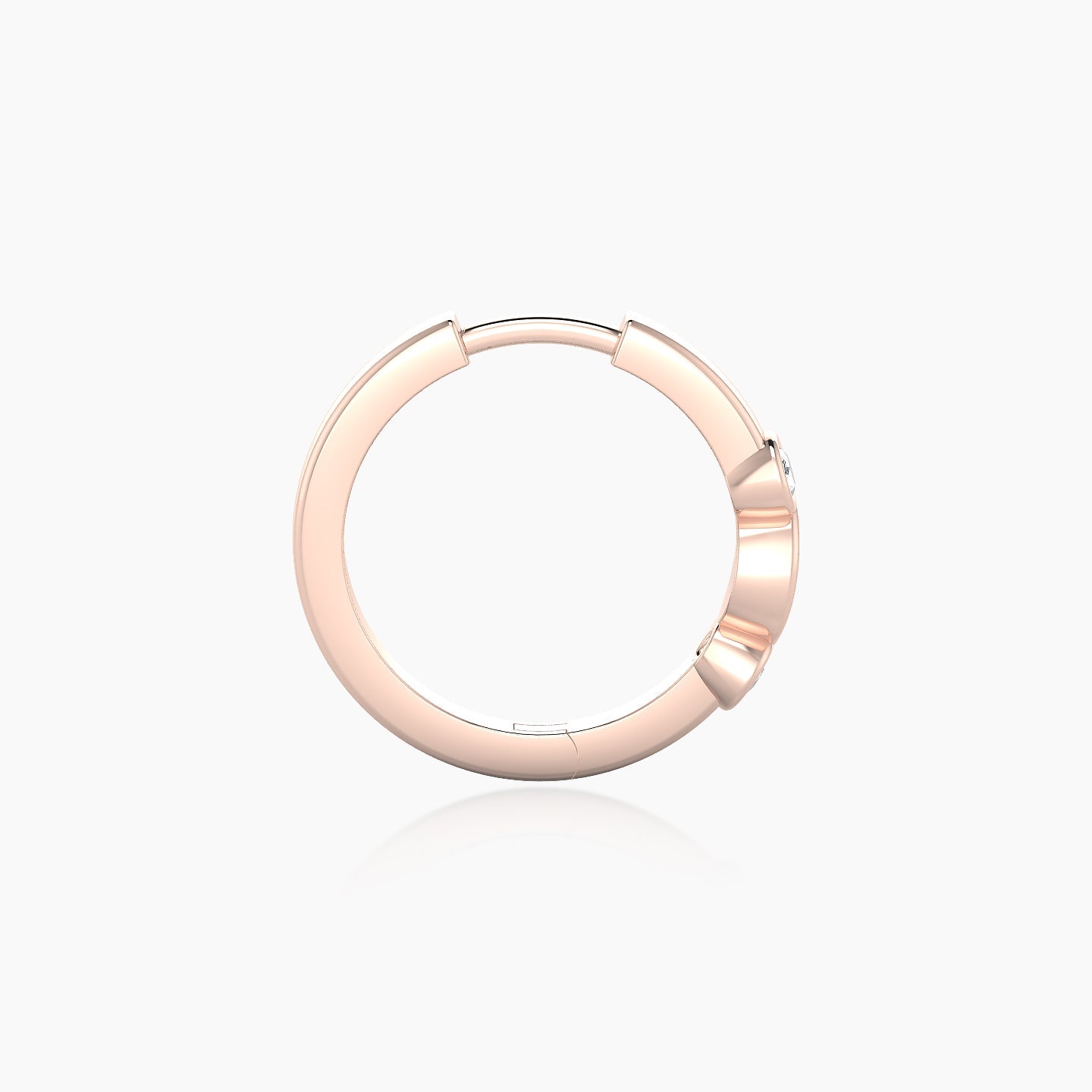 Epona | 18k Rose Gold 9.5 mm Diamond Nose Ring Piercing