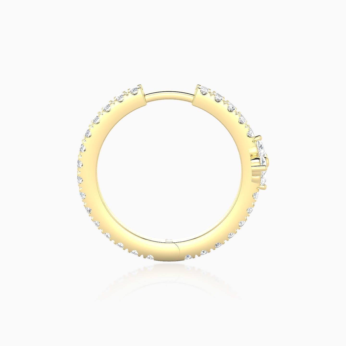 Eris | 18k Yellow Gold 11 mm Flower Diamond Hoop Piercing