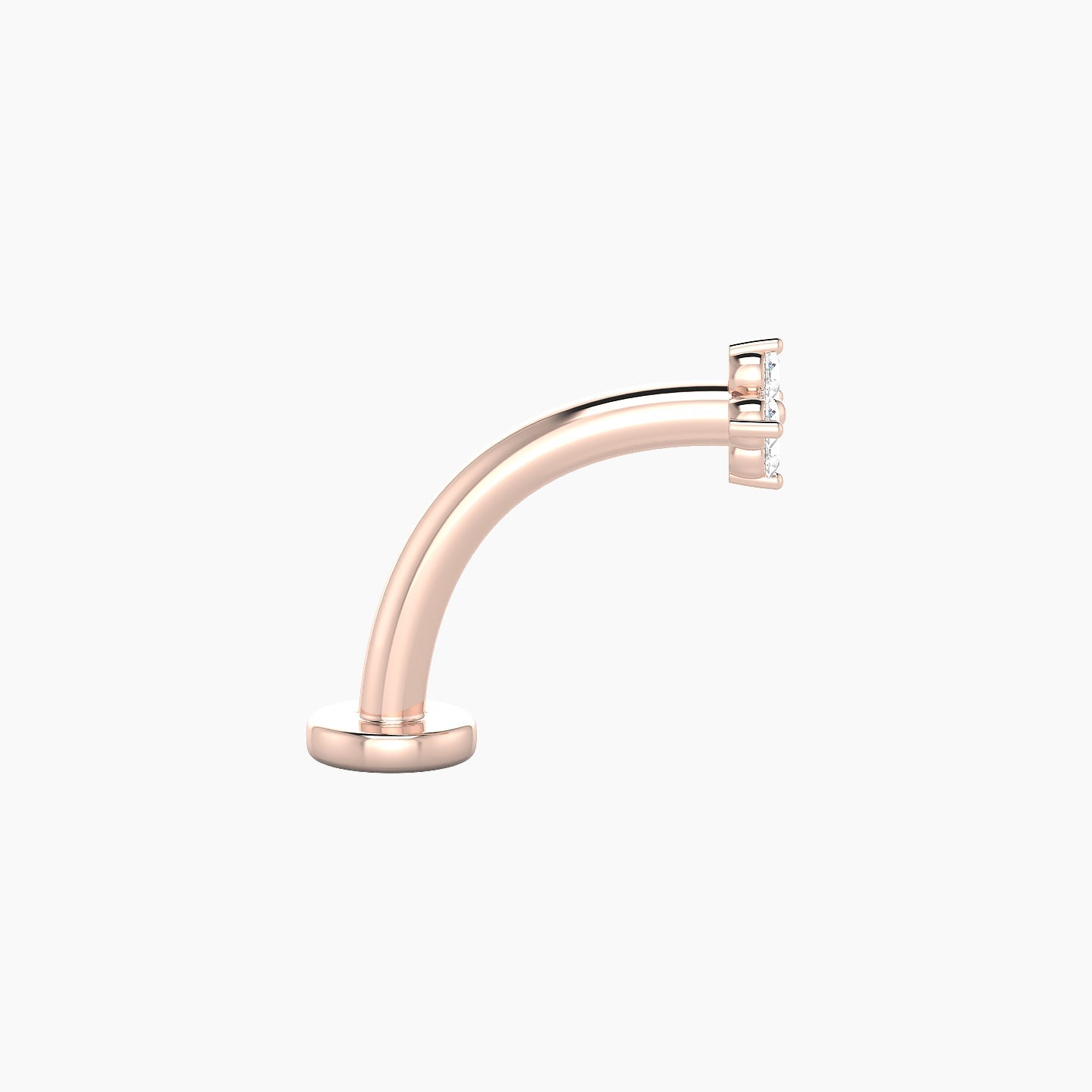 Eris | 18k Rose Gold 4 mm 10 mm Flower Diamond Floating Navel Piercing