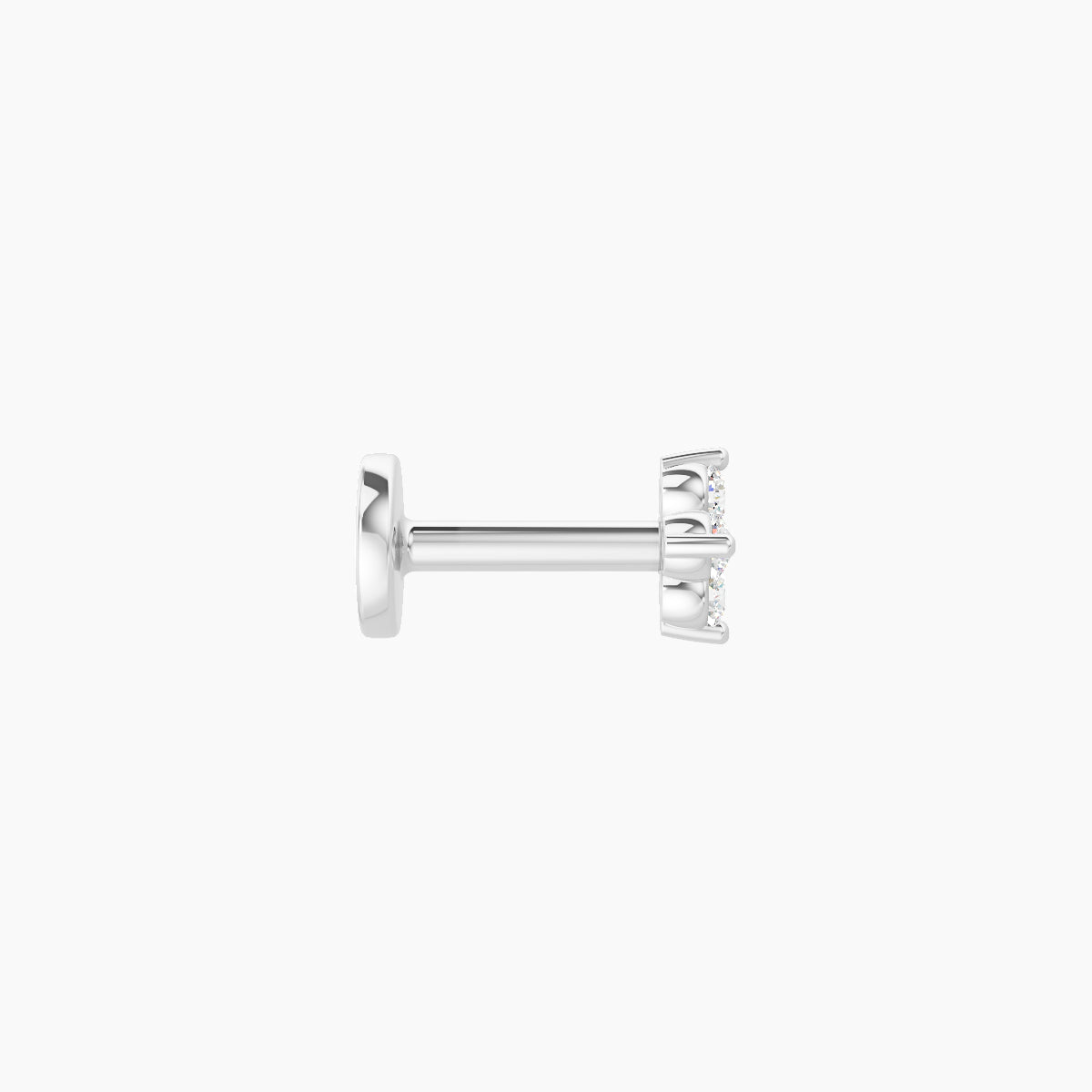 Eris | 18k White Gold 4 mm 5 mm Flower Diamond Nose Piercing