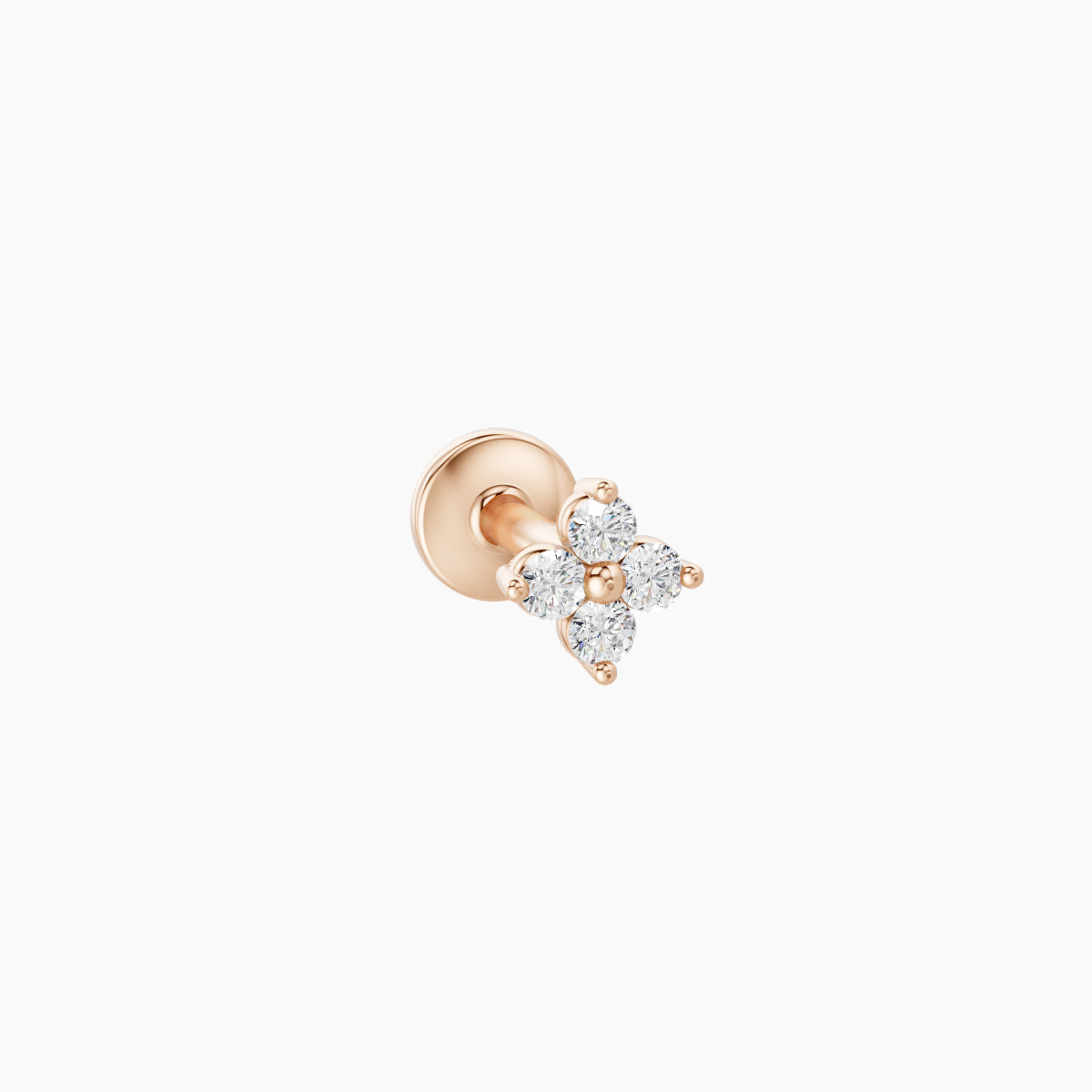 Eris | 18k Rose Gold 4 mm 5 mm Flower Diamond Piercing