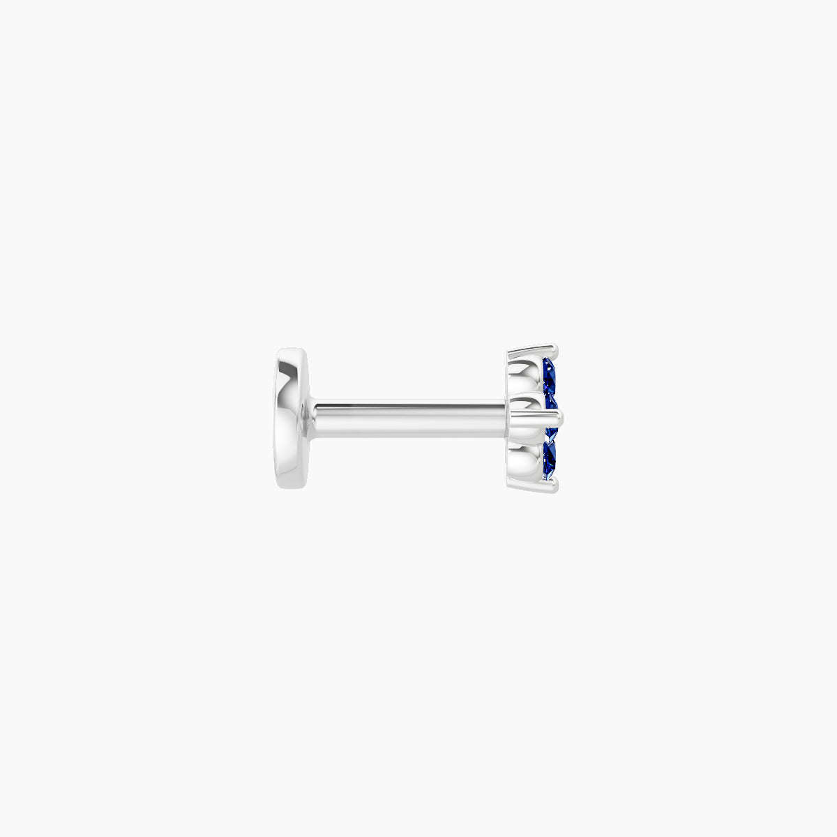 Eris | 18k White Gold 5 mm 4 mm Flower Sapphire Piercing
