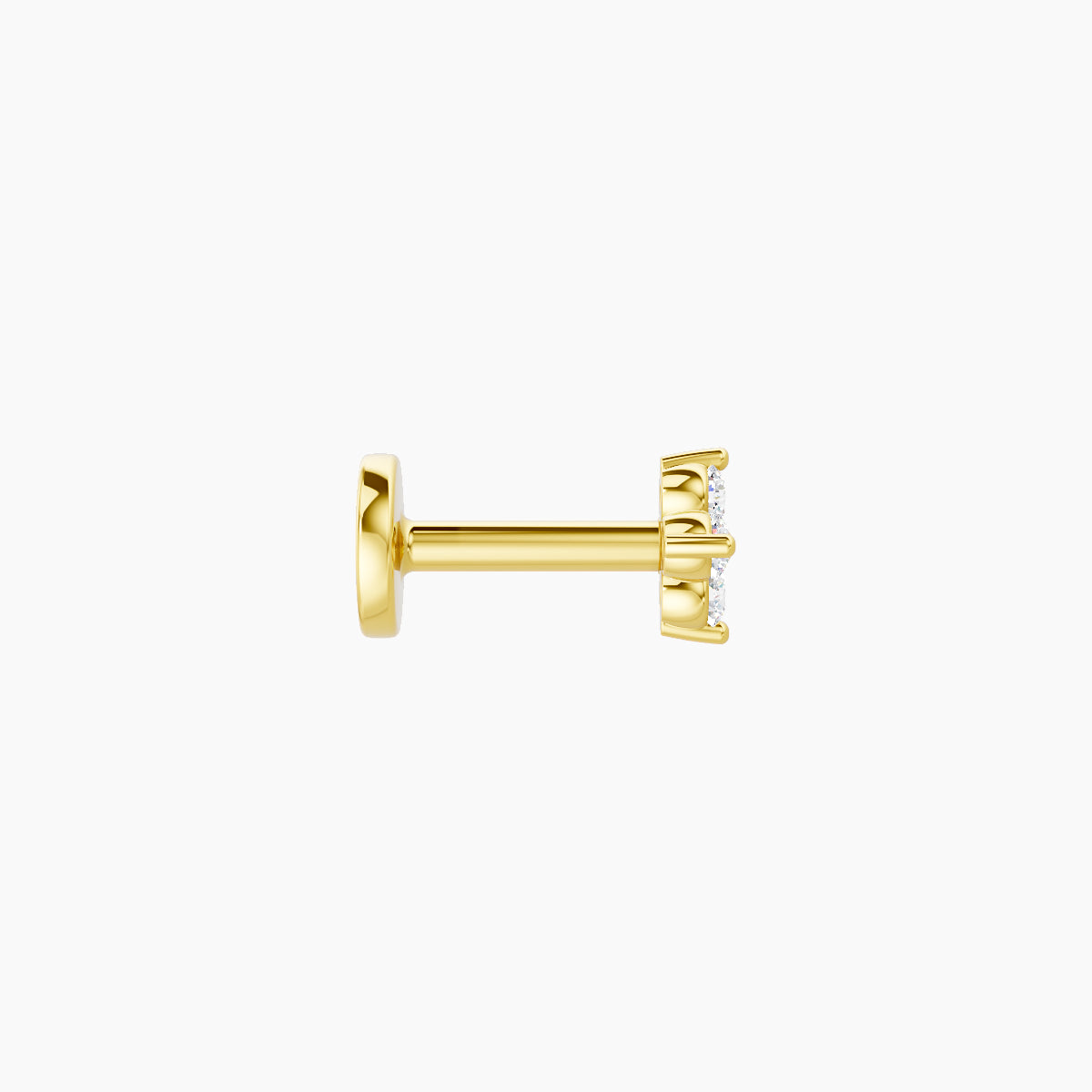 Eris | 18k Yellow Gold 4 mm 5 mm Flower Diamond Piercing