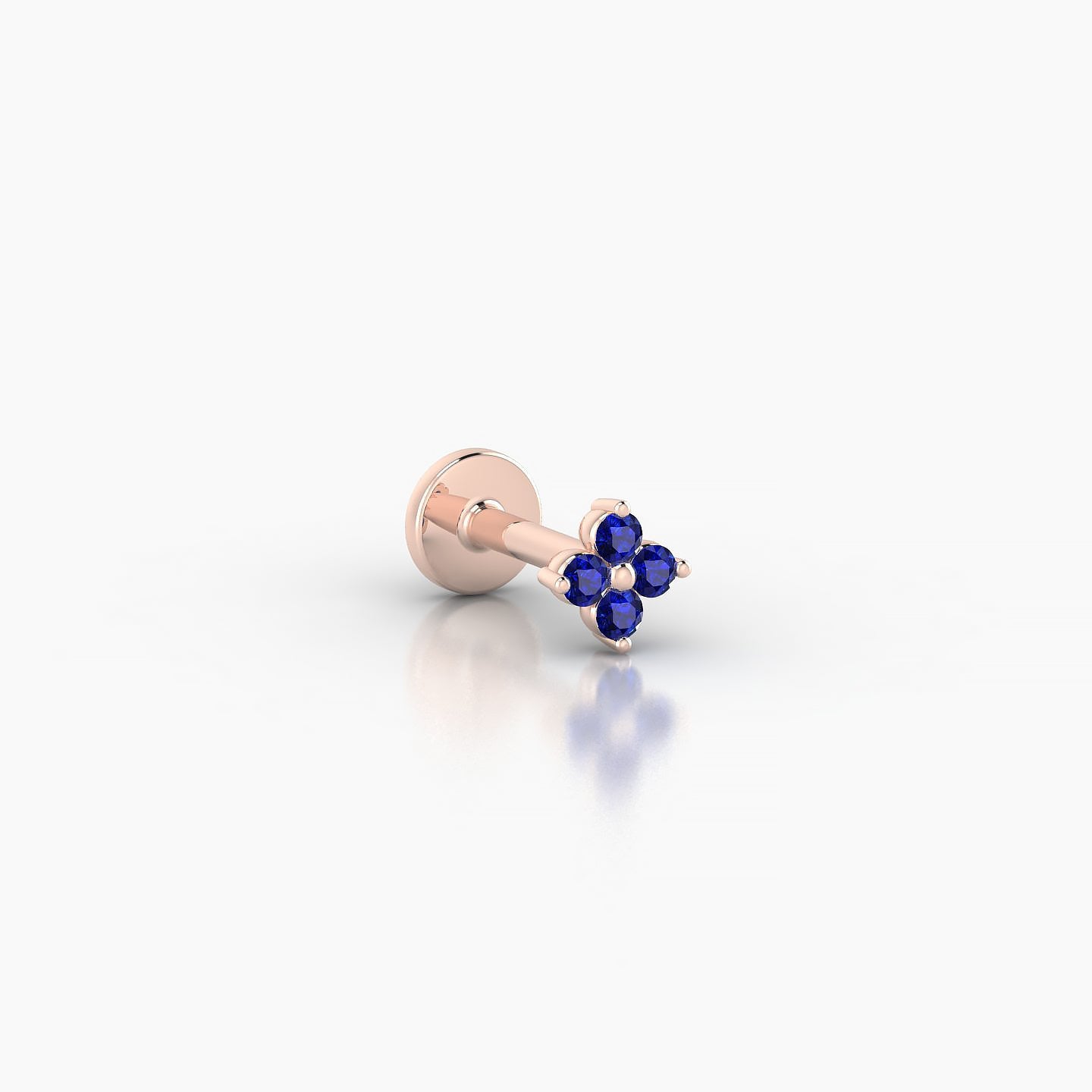 Eris | 18k Rose Gold 5 mm 4 mm Flower Sapphire Piercing