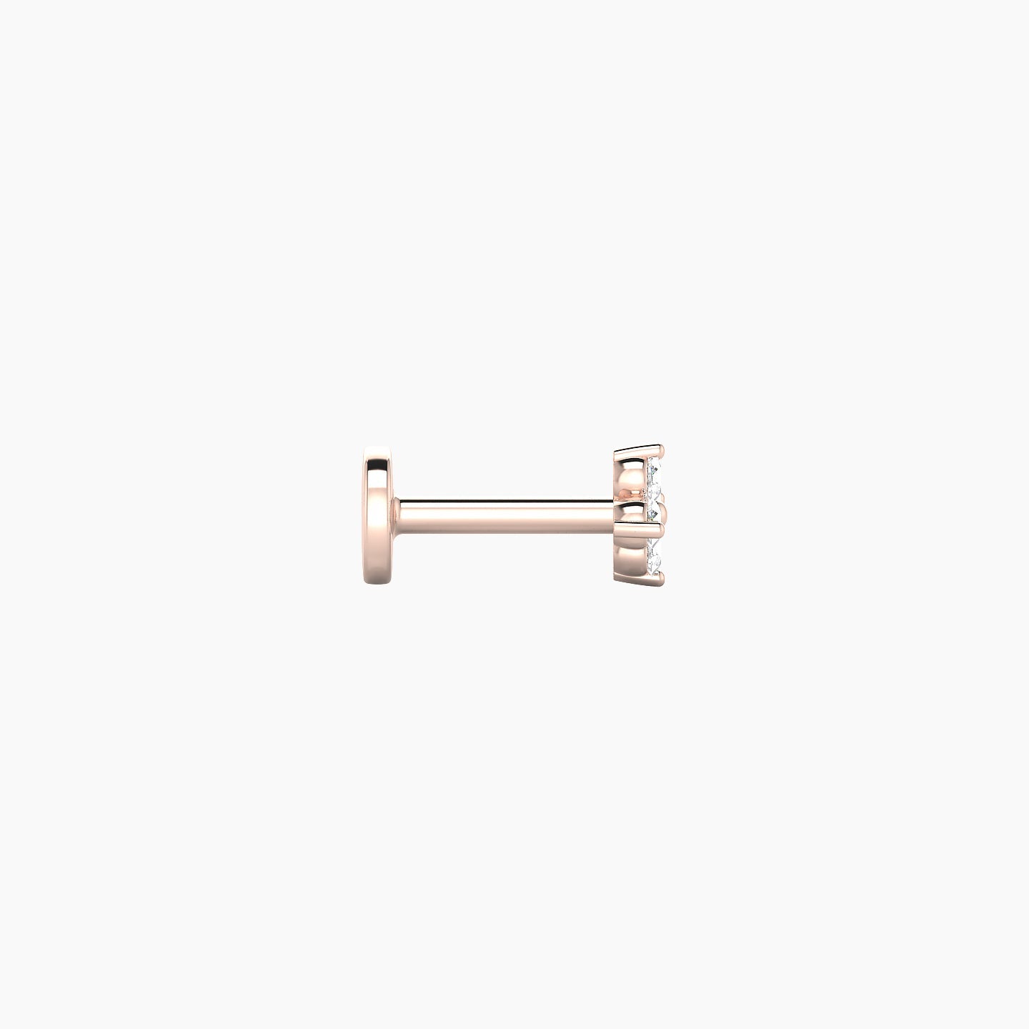 Eris | 18k Rose Gold 4 mm 5 mm Flower Diamond Piercing