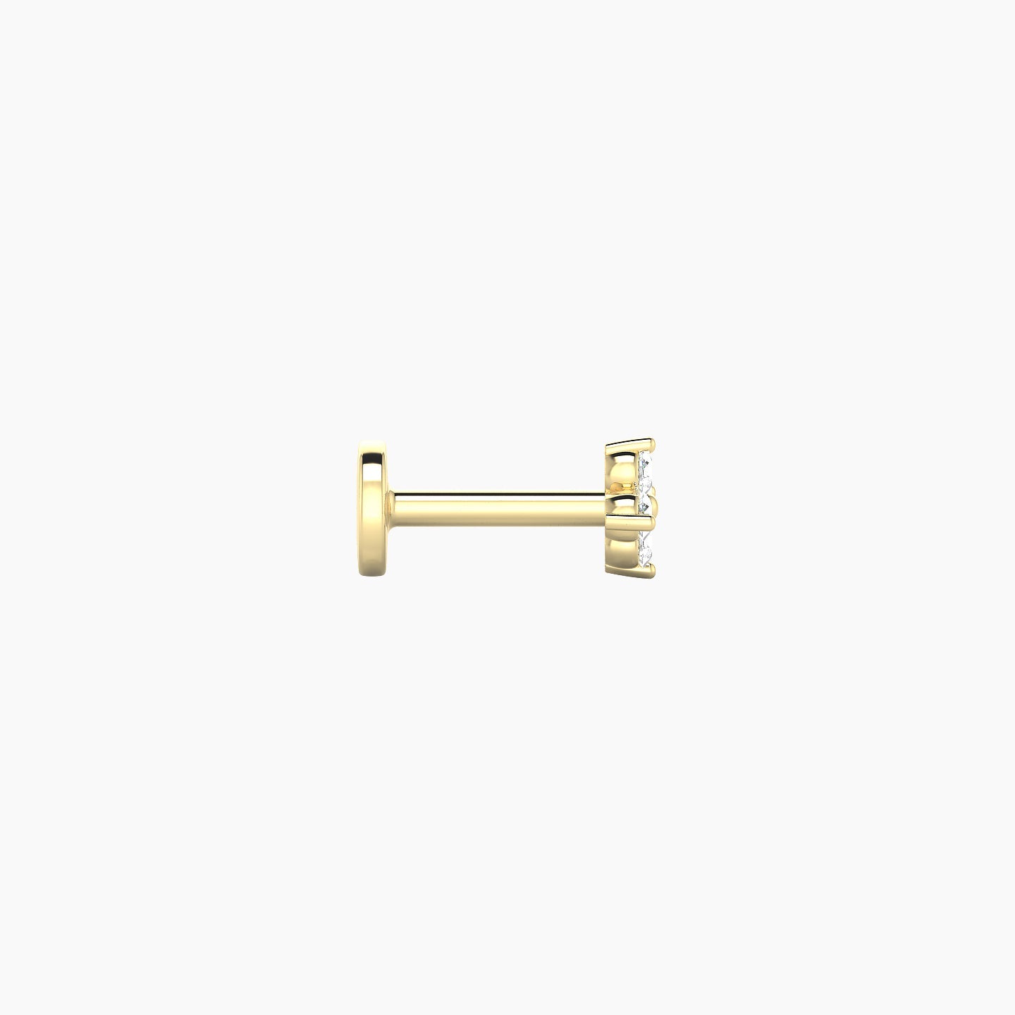 Eris | 18k Yellow Gold 4 mm 5 mm Flower Diamond Piercing