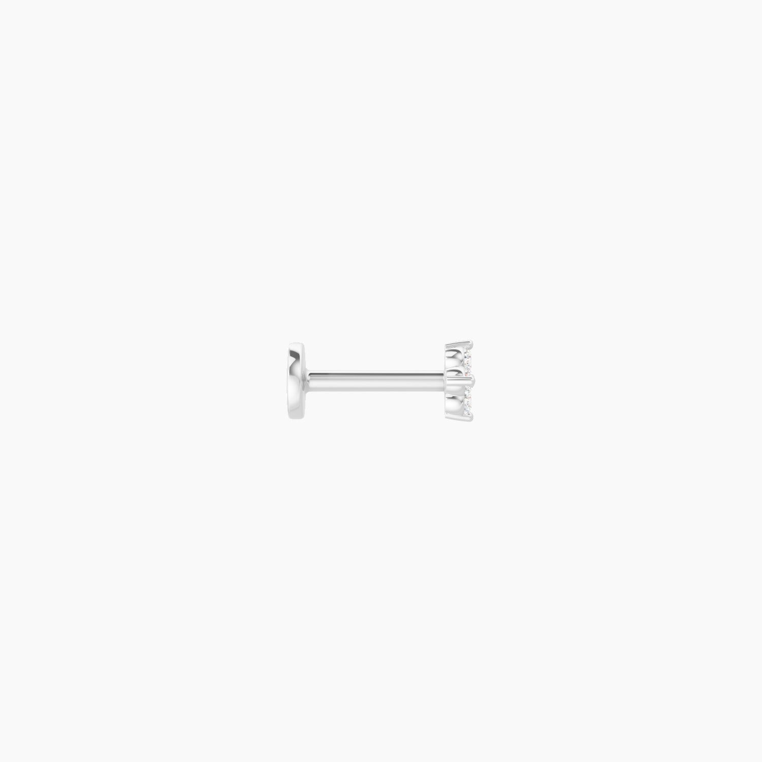 Eris | 18k White Gold 4 mm 6.5 mm Flower Diamond Nose Piercing