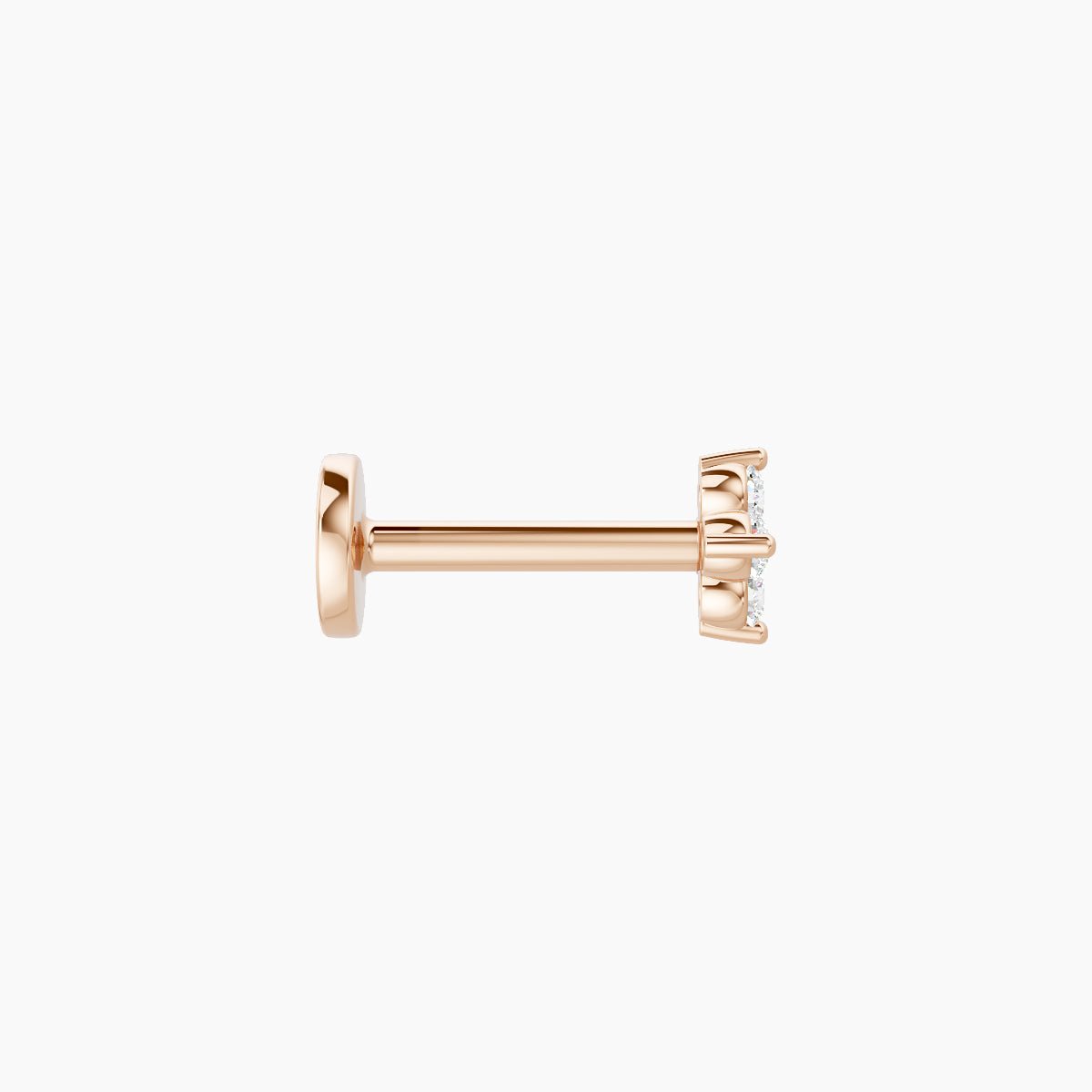 Eris | 18k Rose Gold 4 mm 6.5 mm Flower Diamond Piercing