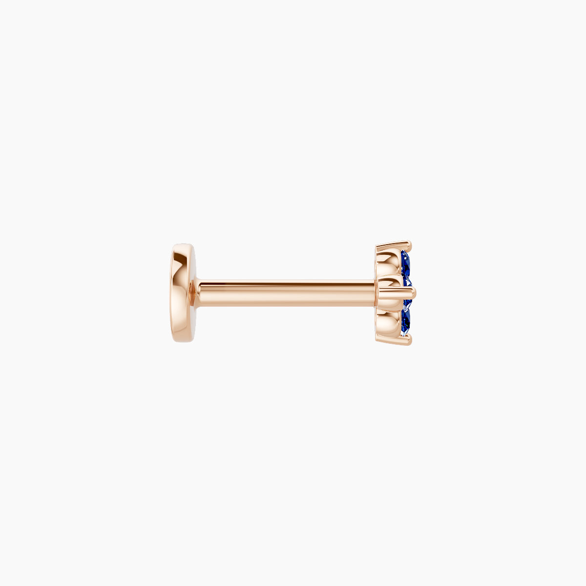 Eris | 18k Rose Gold 6.5 mm 4 mm Flower Sapphire Piercing