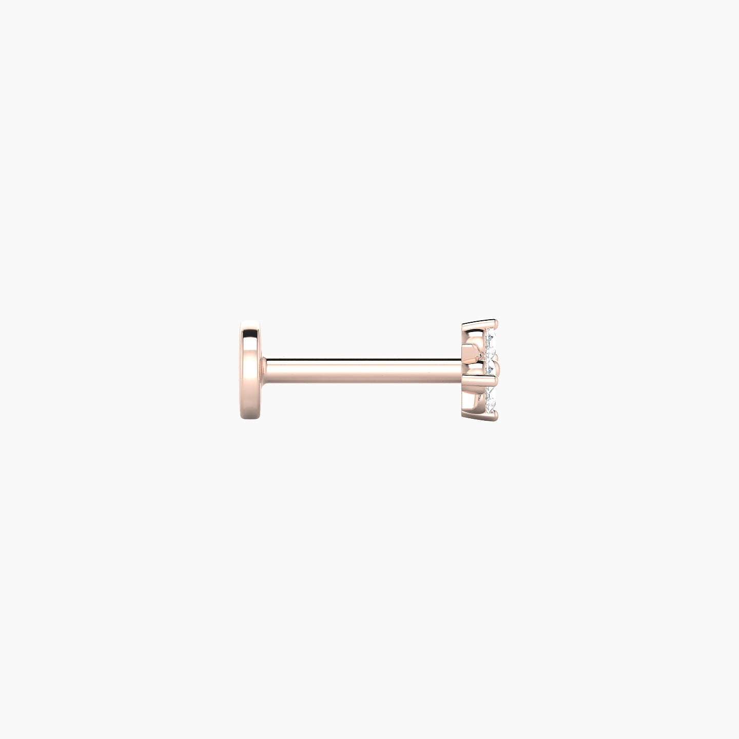 Eris | 18k Rose Gold 4 mm 6.5 mm Flower Diamond Piercing