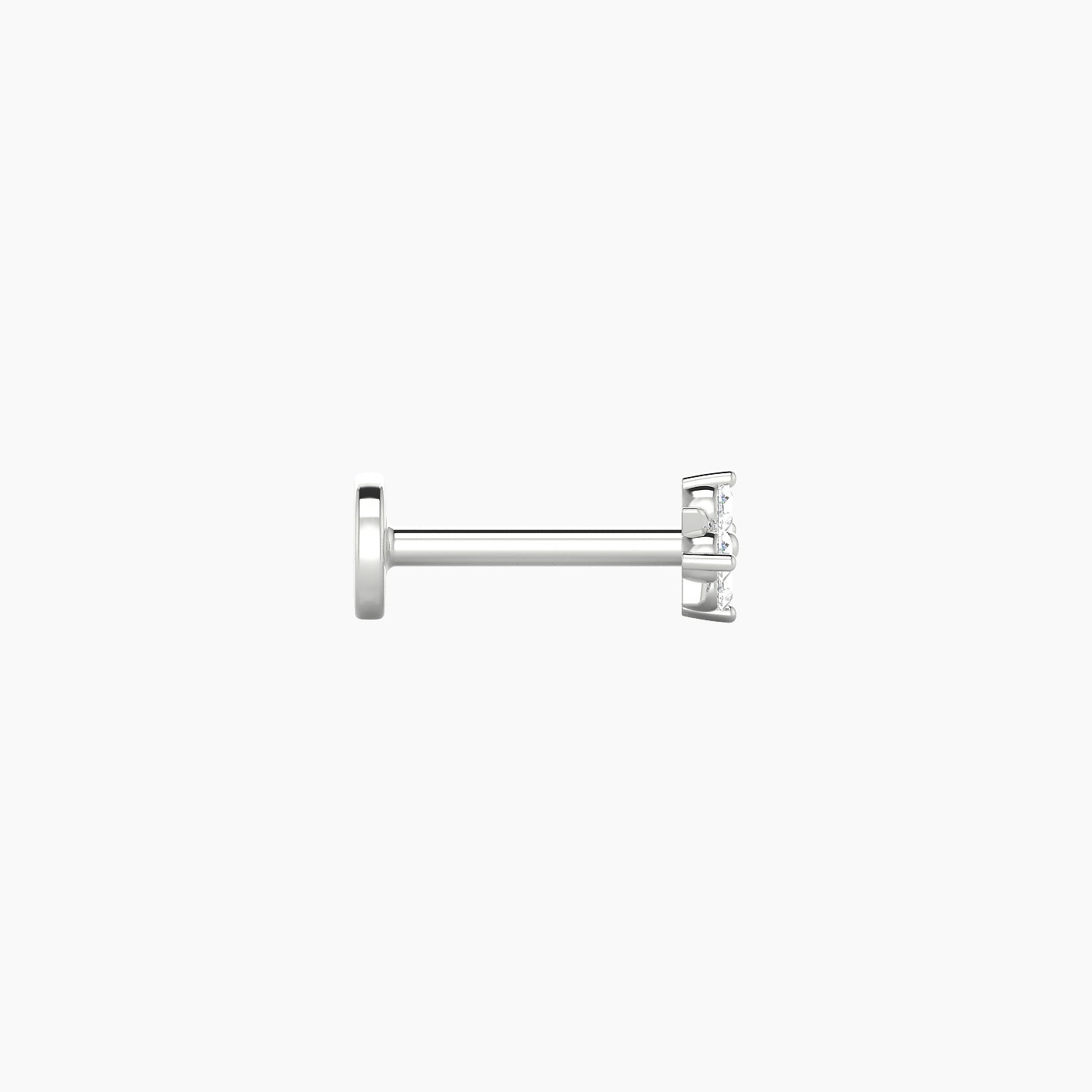 Eris | 18k White Gold 4 mm 6.5 mm Flower Diamond Piercing