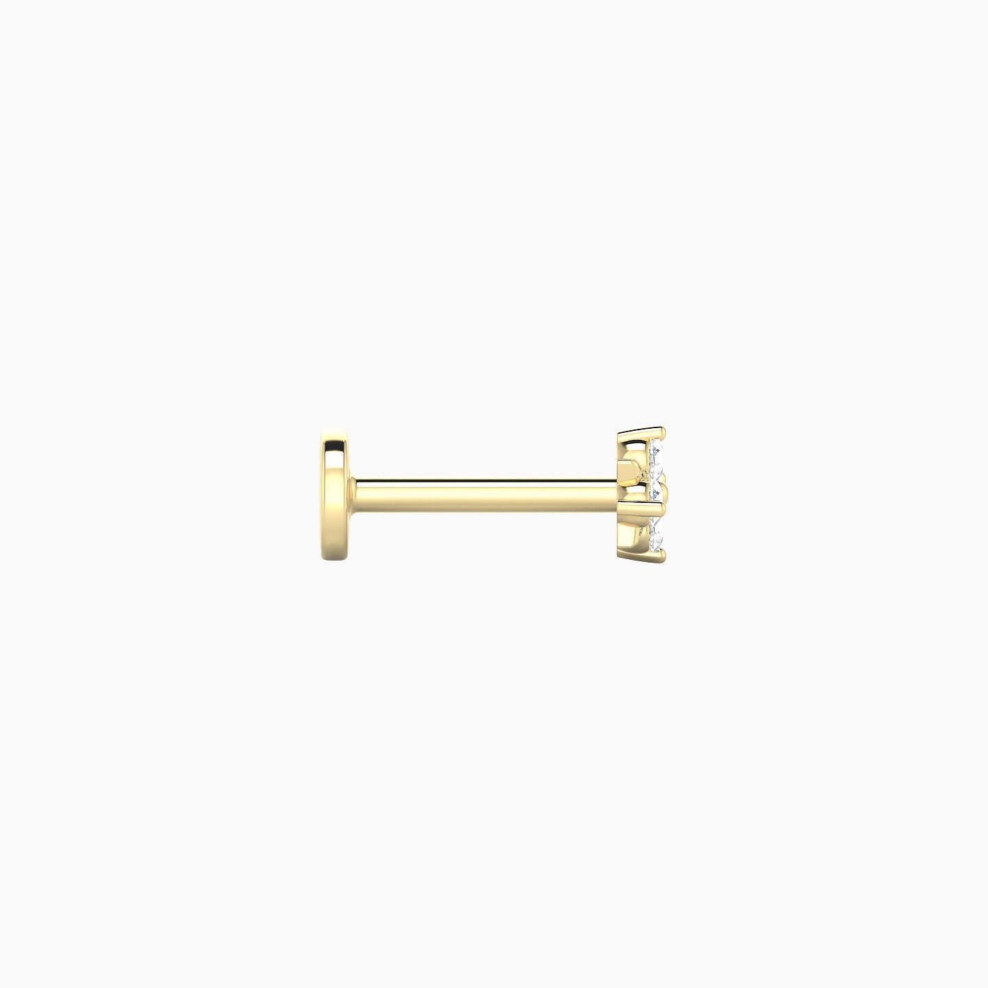 Eris | 18k Yellow Gold 4 mm 6.5 mm Flower Diamond Piercing